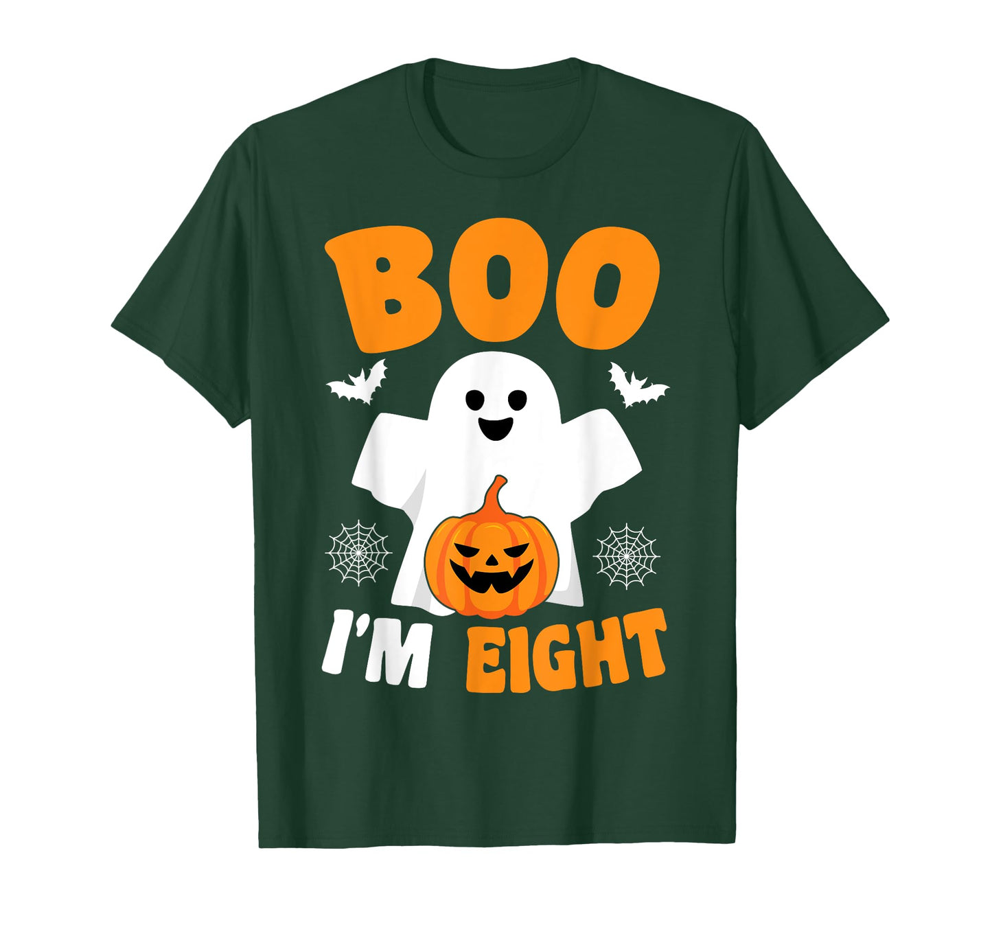 Boo I’m Eight Halloween Groovy Spooky Kids 8th Birthday T-Shirt