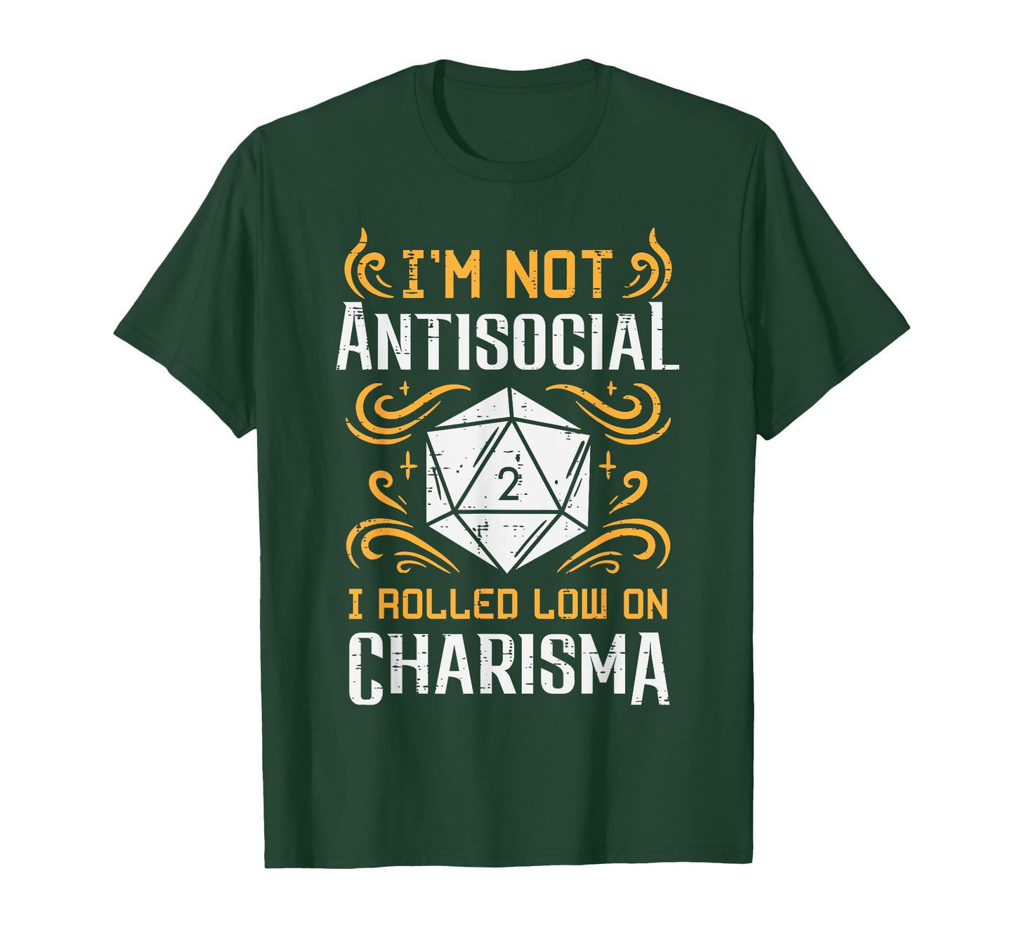 Not Anti Social Low Charisma Funny RPG Gamer Men Boys Kids T-Shirt