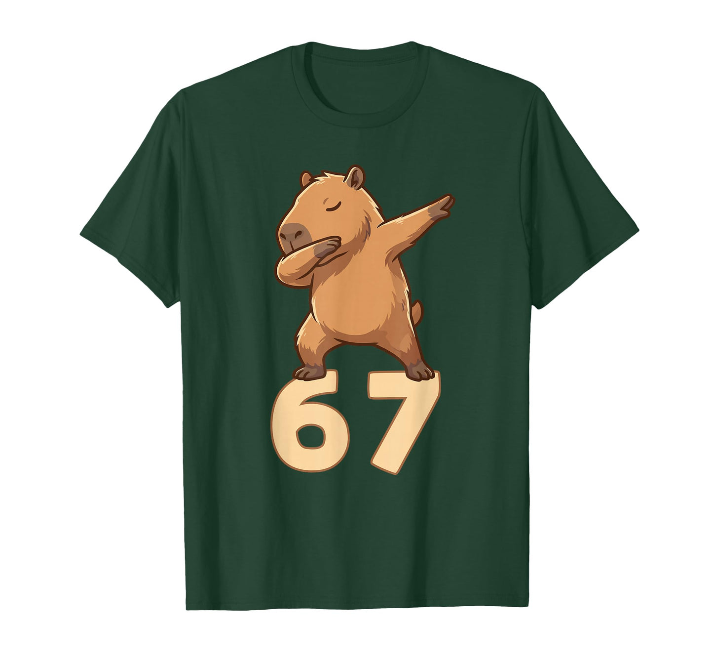 Six Seven 67 Meme Capybara Funny 67 Capybara for Kids Boys T-Shirt
