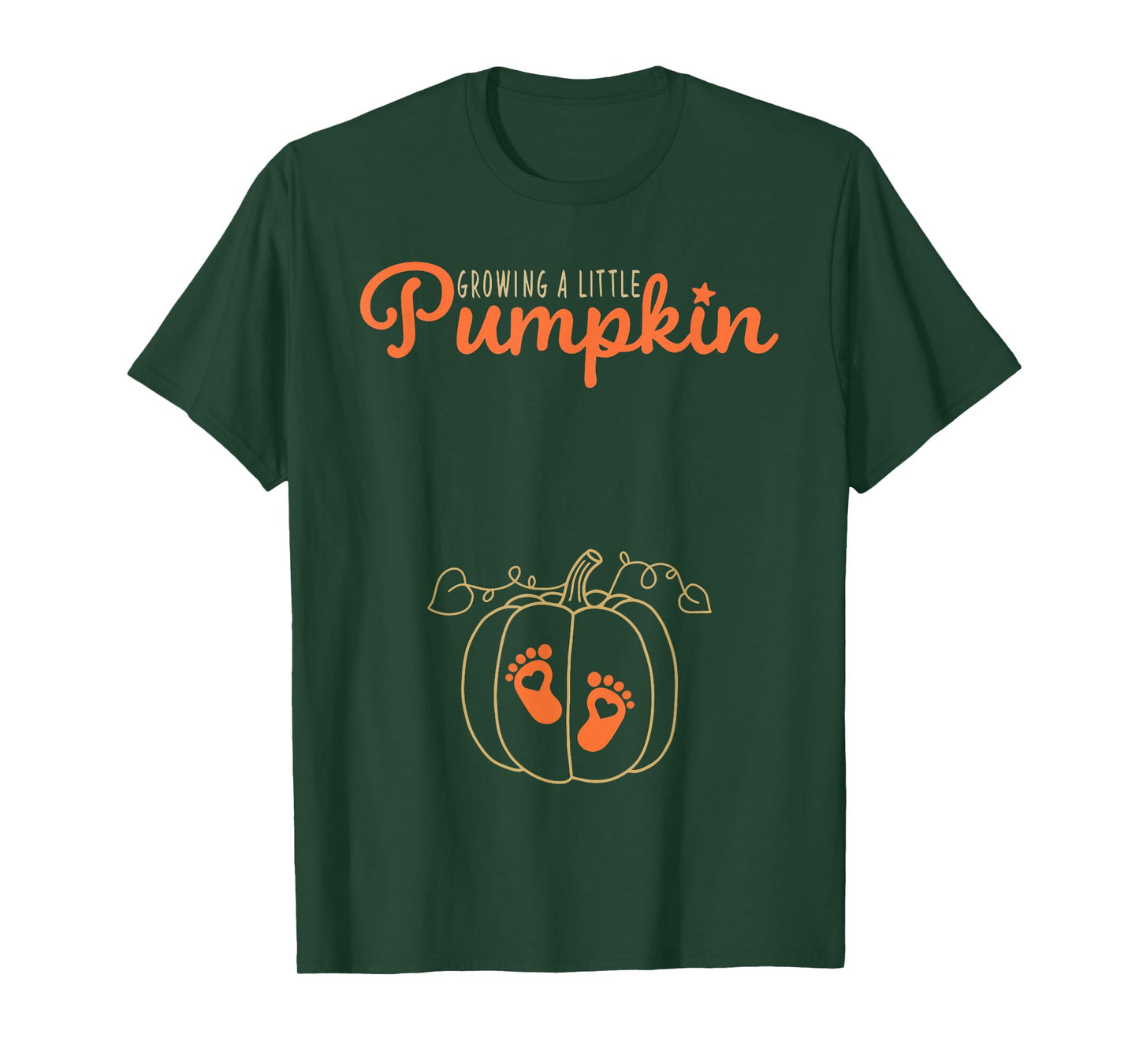 Growing A Little Pumpkin Fall Pregnancy Thanksgiving Autumn T-Shirt