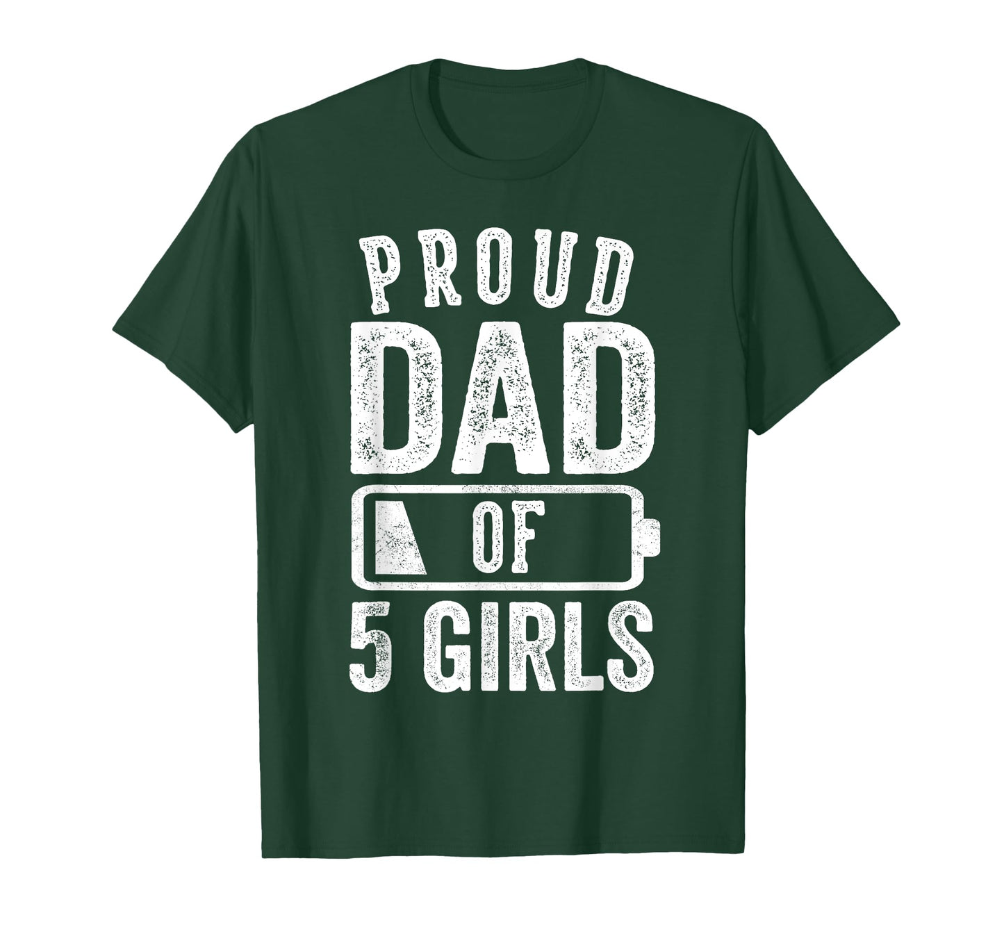 Proud Dad of 5 Girls Gifts Daddy of Five Daughters T-Shirt