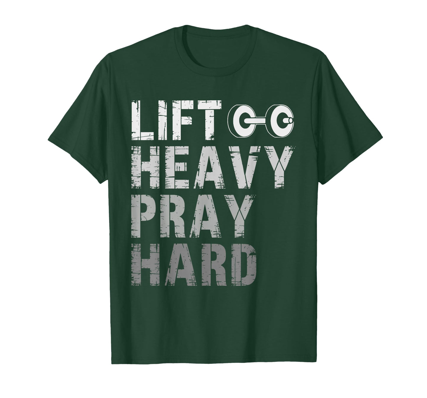 Lift Heavy Pray Hard Gym Jesus Christian for Men T-Shirt