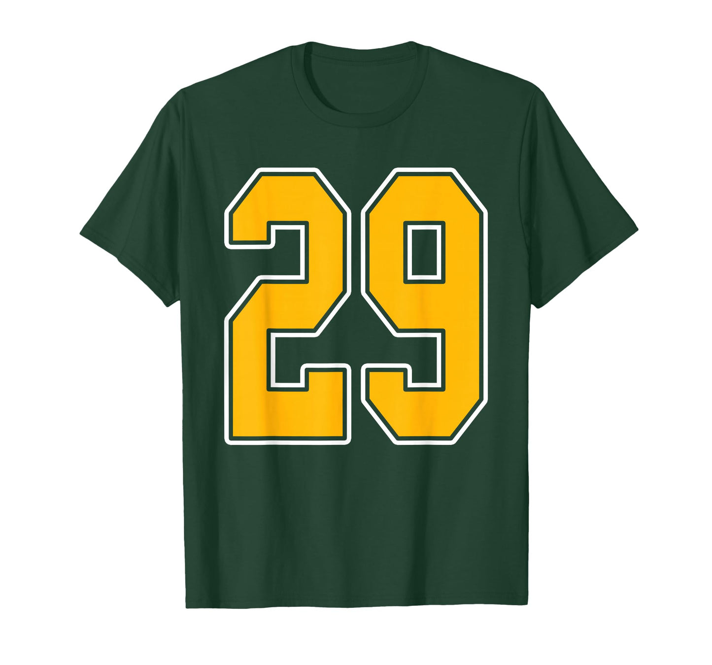 Gold and White Sports Number 29 Jersey Uniform Player T-Shirt
