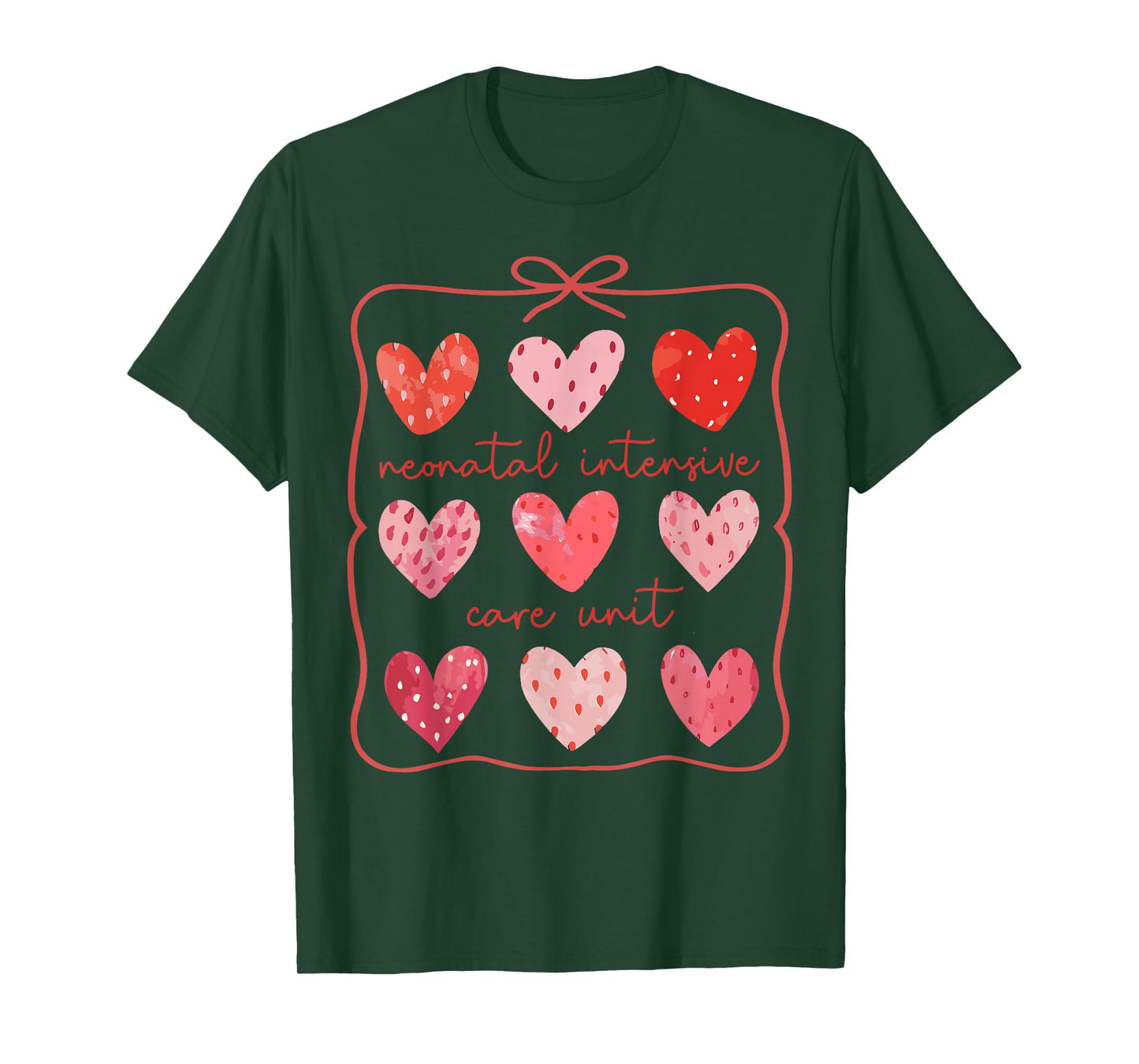 NICU Nurse Valentines Day Boho Heart Love Neonatal ICU Nurse T-Shirt