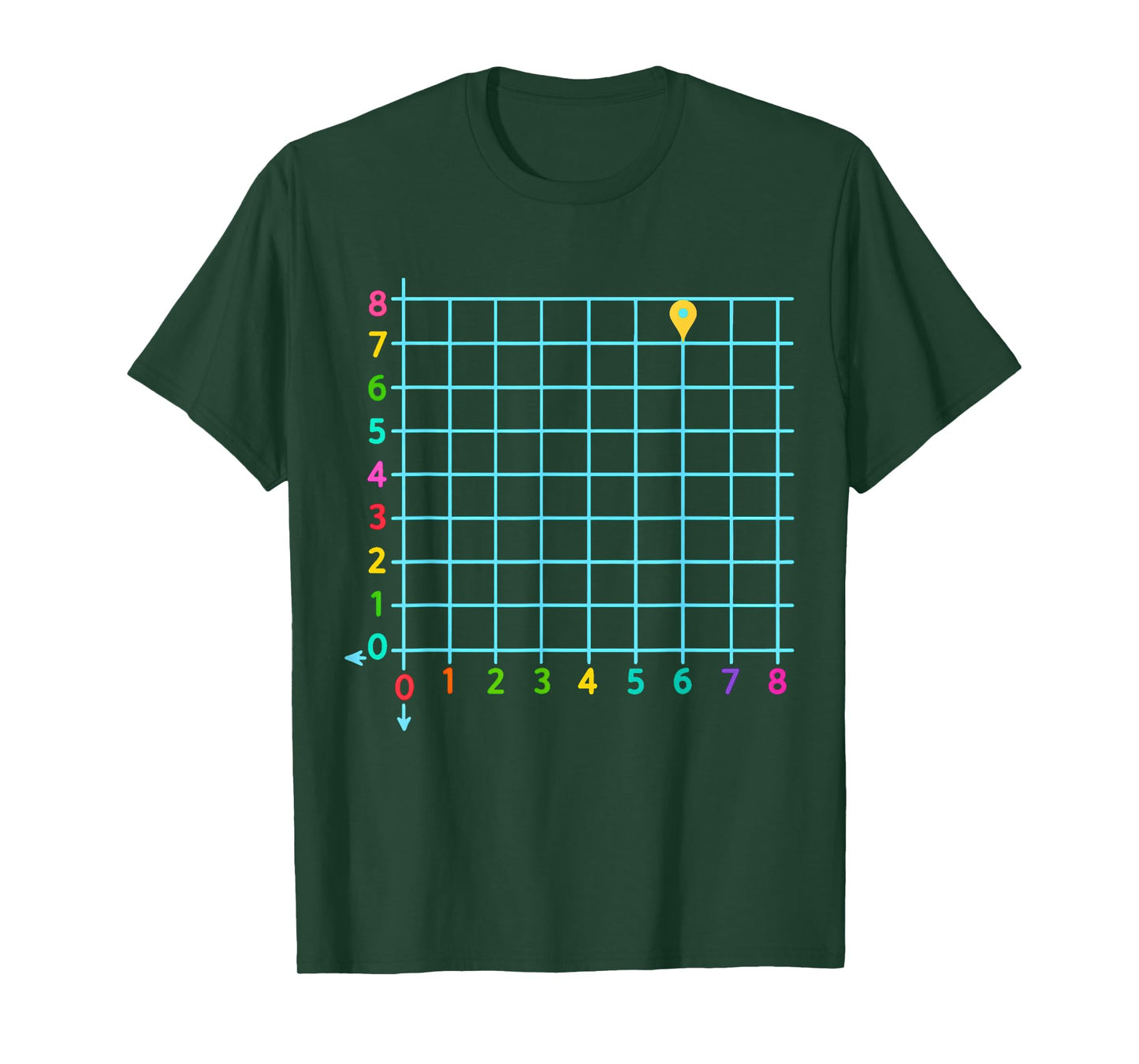 Coordinate (6,7) Funny Math Teacher 67 Math Lover Boys Kids T-Shirt
