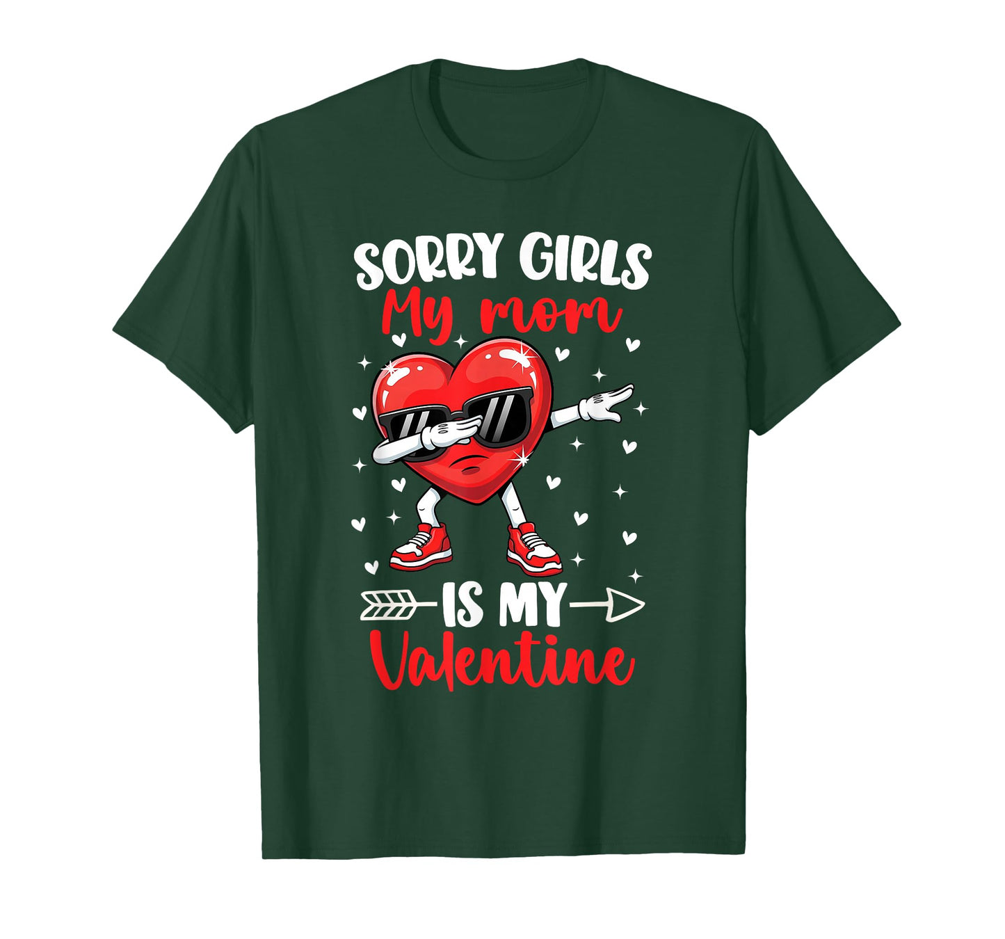 Sorry Girls My Mom is My Valentine Boys Cool Heart Dabbing T-Shirt