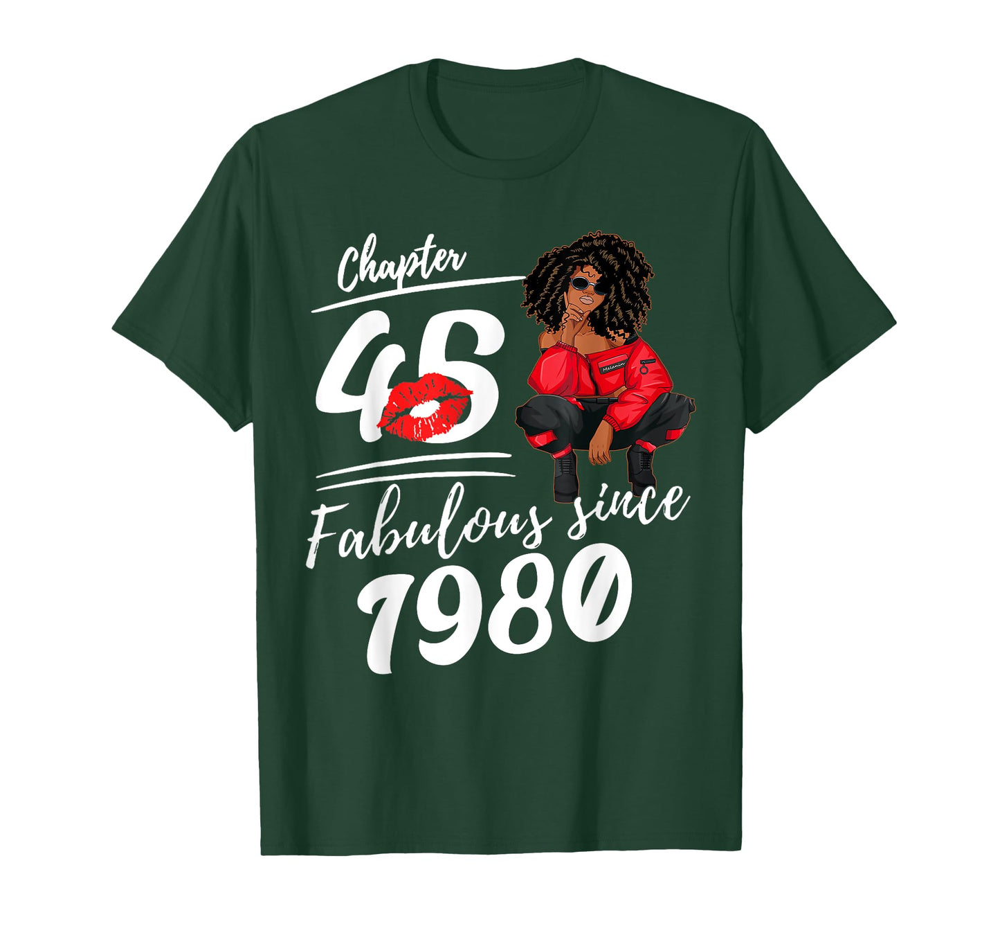 Chapter 45 Fabulous Since 1980 45th Birthday Queen for Women T-Shirt