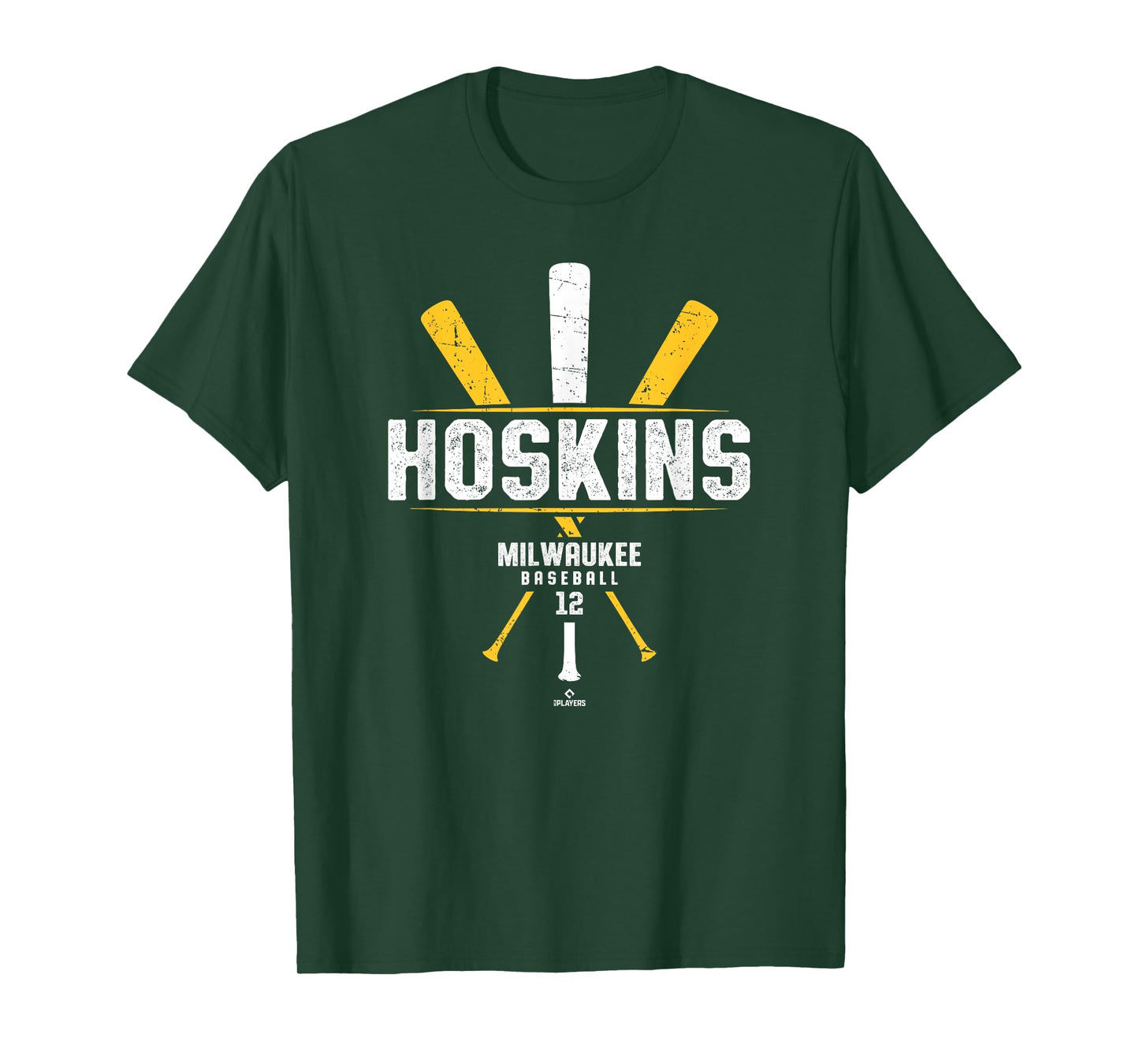 Vintage Baseball Bat Gameday Rhys Hoskins Milwaukee Baseball T-Shirt