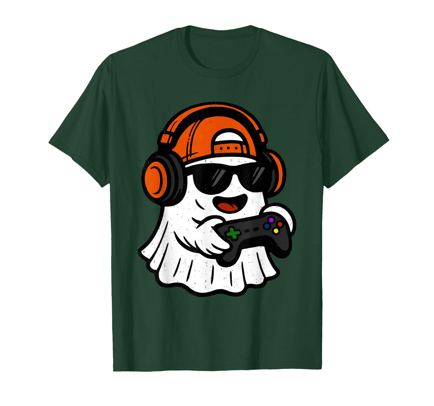 Ghost Gamer Halloween Costume Boo Gaming Spooky Video Game T-Shirt