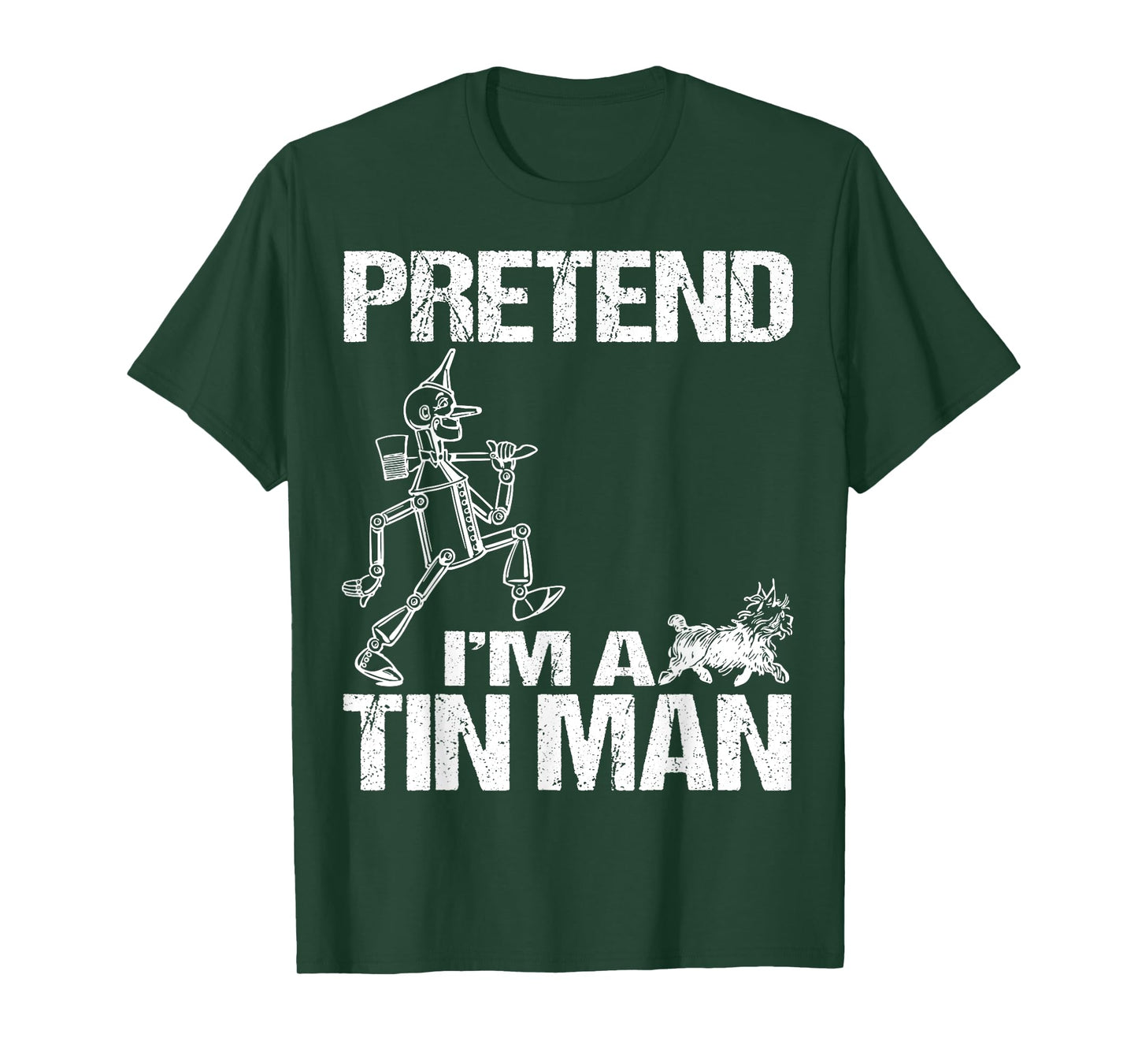 Pretend I'm Tin Man Lazy Funny Last Minute Halloween Costume T-Shirt