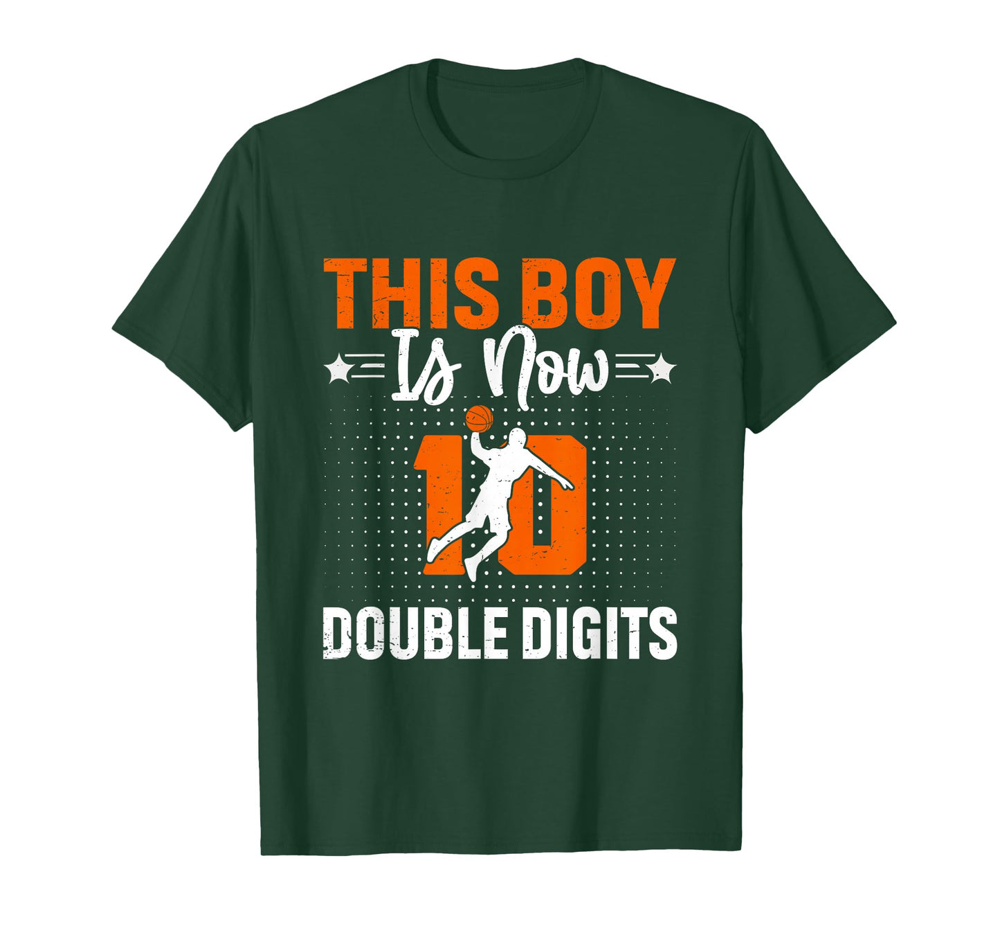 This Boy Double Digits Ten Basketball Birthday 10 Year Old T-Shirt