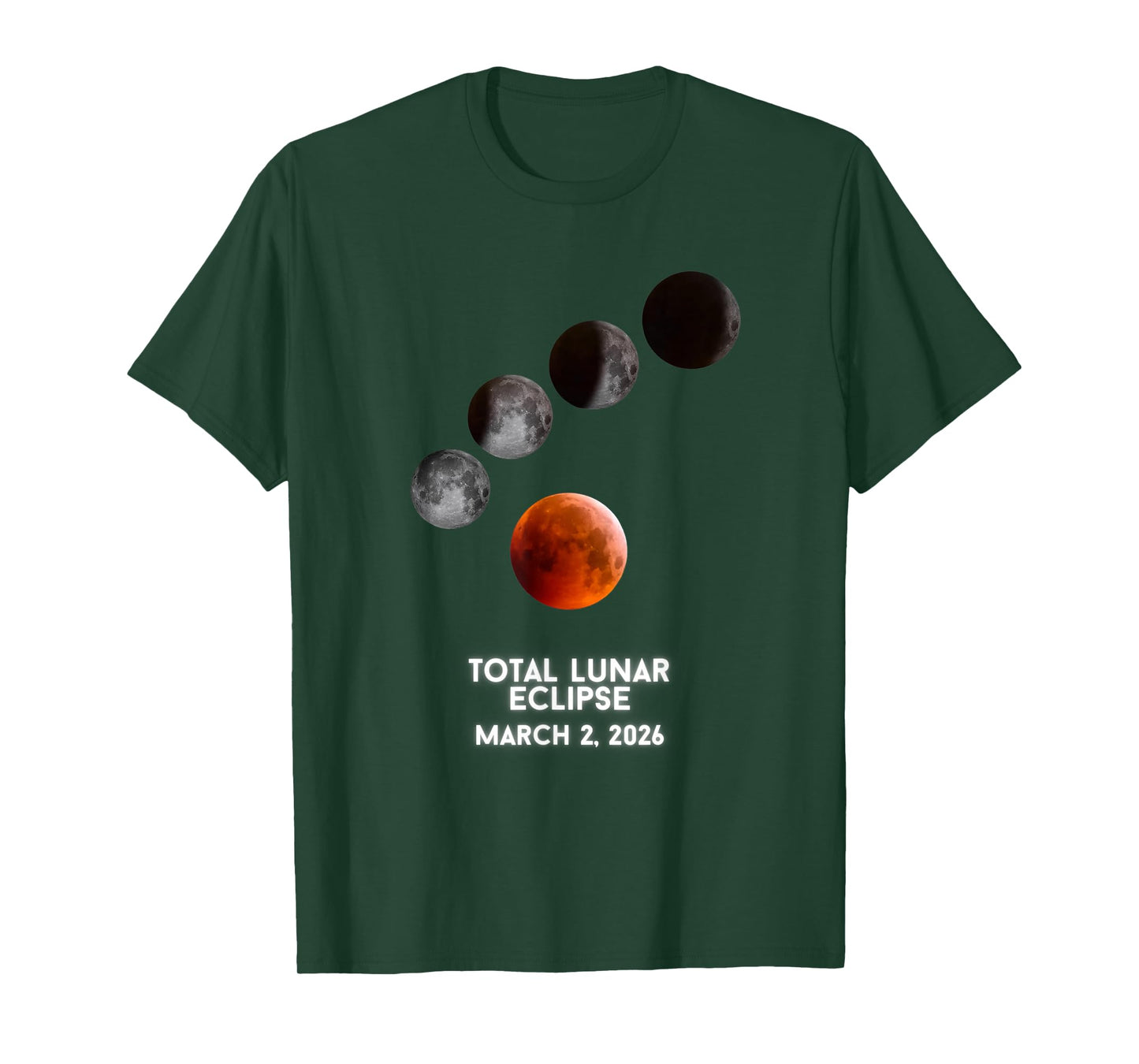 Lunar Red Moon Eclipse March 2nd 2026 Family Men Women Kids T-Shirt