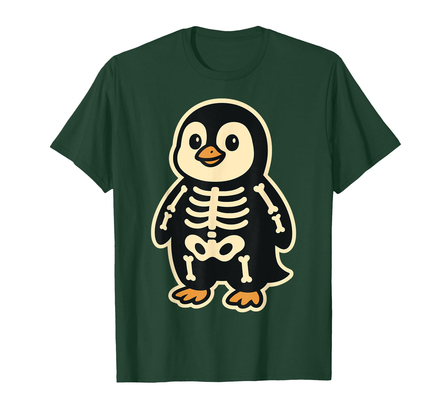 Funny Penguin Skeleton Costume for Kids Boys Girls Halloween T-Shirt
