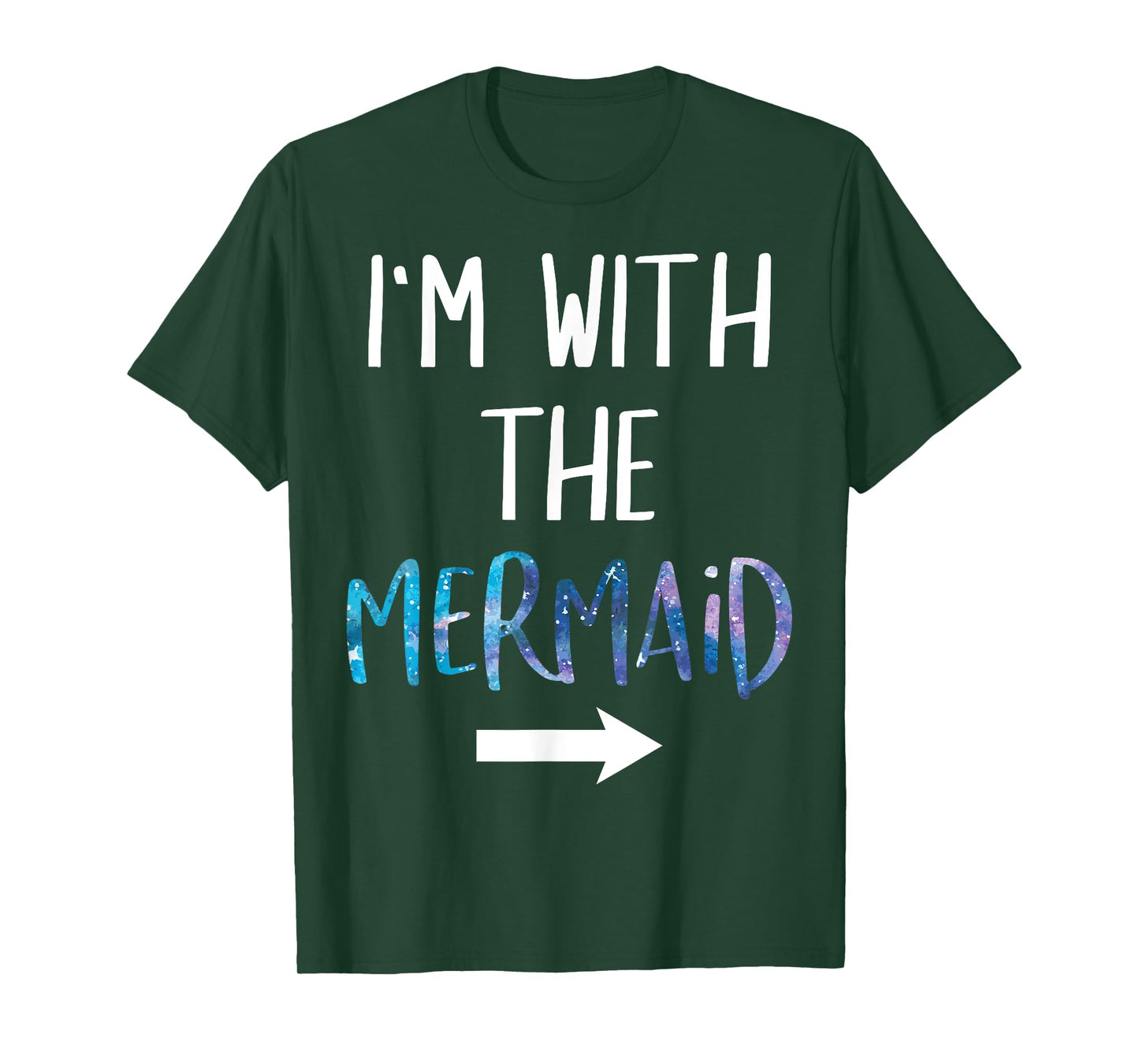 I'm with The Mermaid Funny Lazy Mermaid Halloween Costume T-Shirt