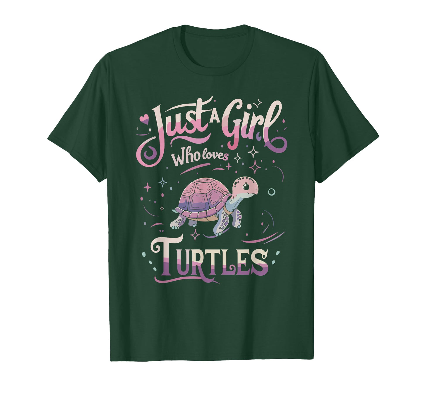 Turtle Cute Girl Men Women T-Shirts T-Shirt