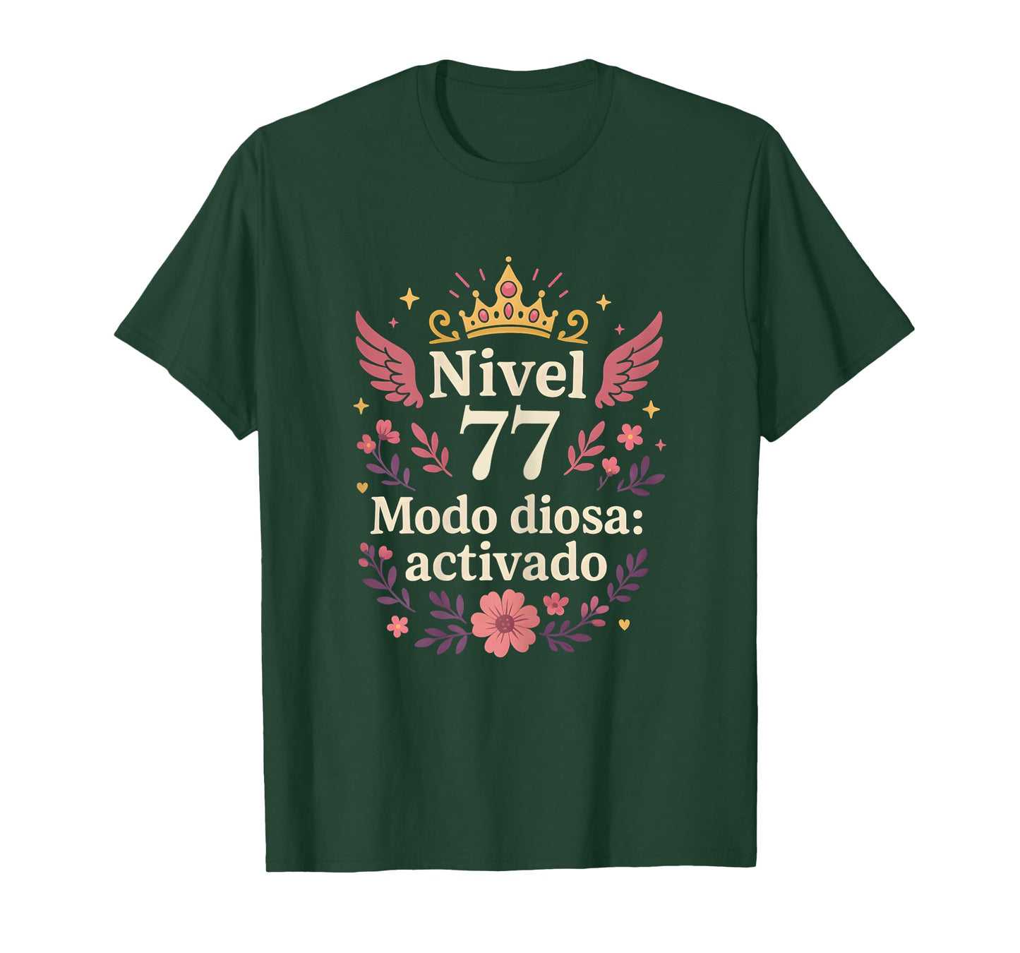 77th Birthday Spanish Cumpleaños Nivel 77 T-Shirt