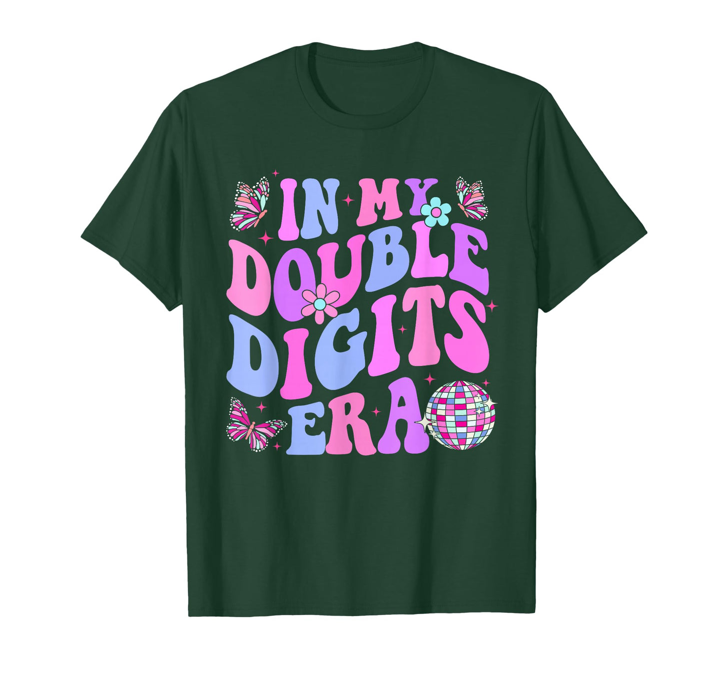 In My Double Digits Era Retro 10 Year Old 10th Birthday Girl T-Shirt
