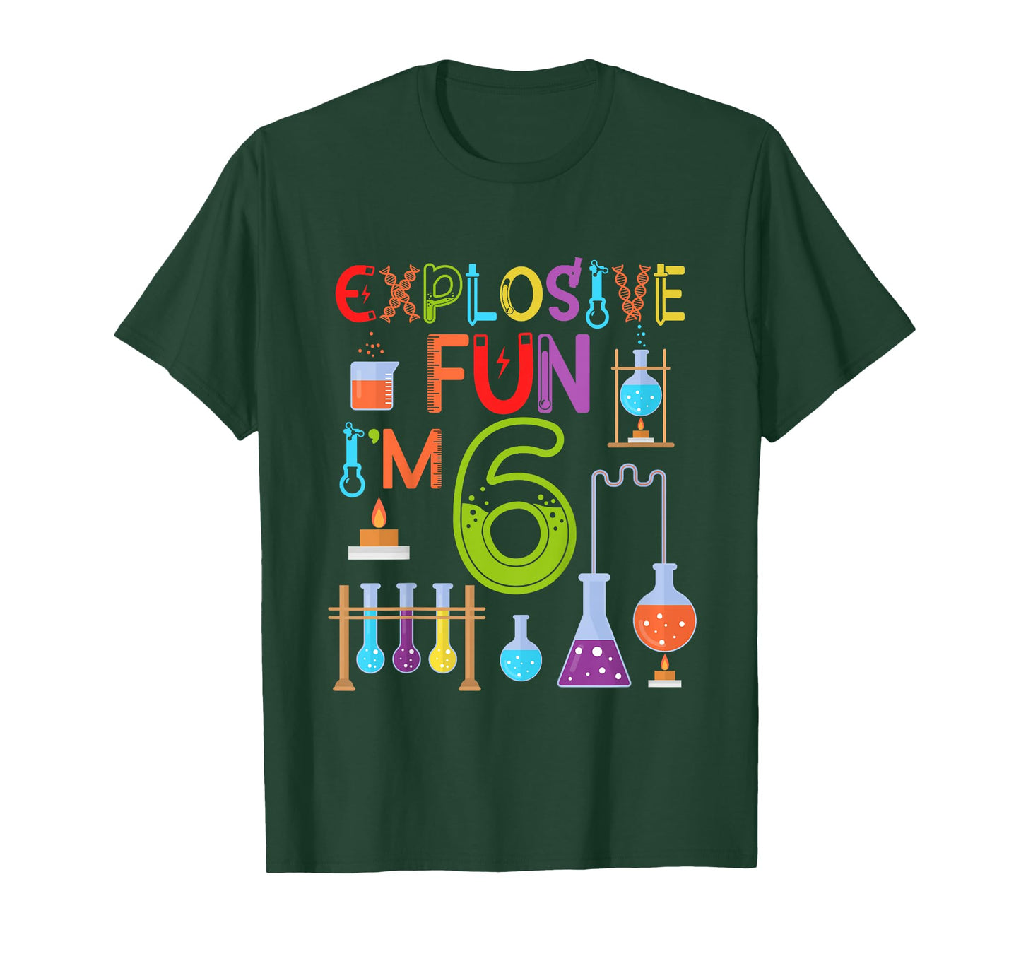 6th Science Birthday Party 6 Year Old Scientist Birthday T-Shirt