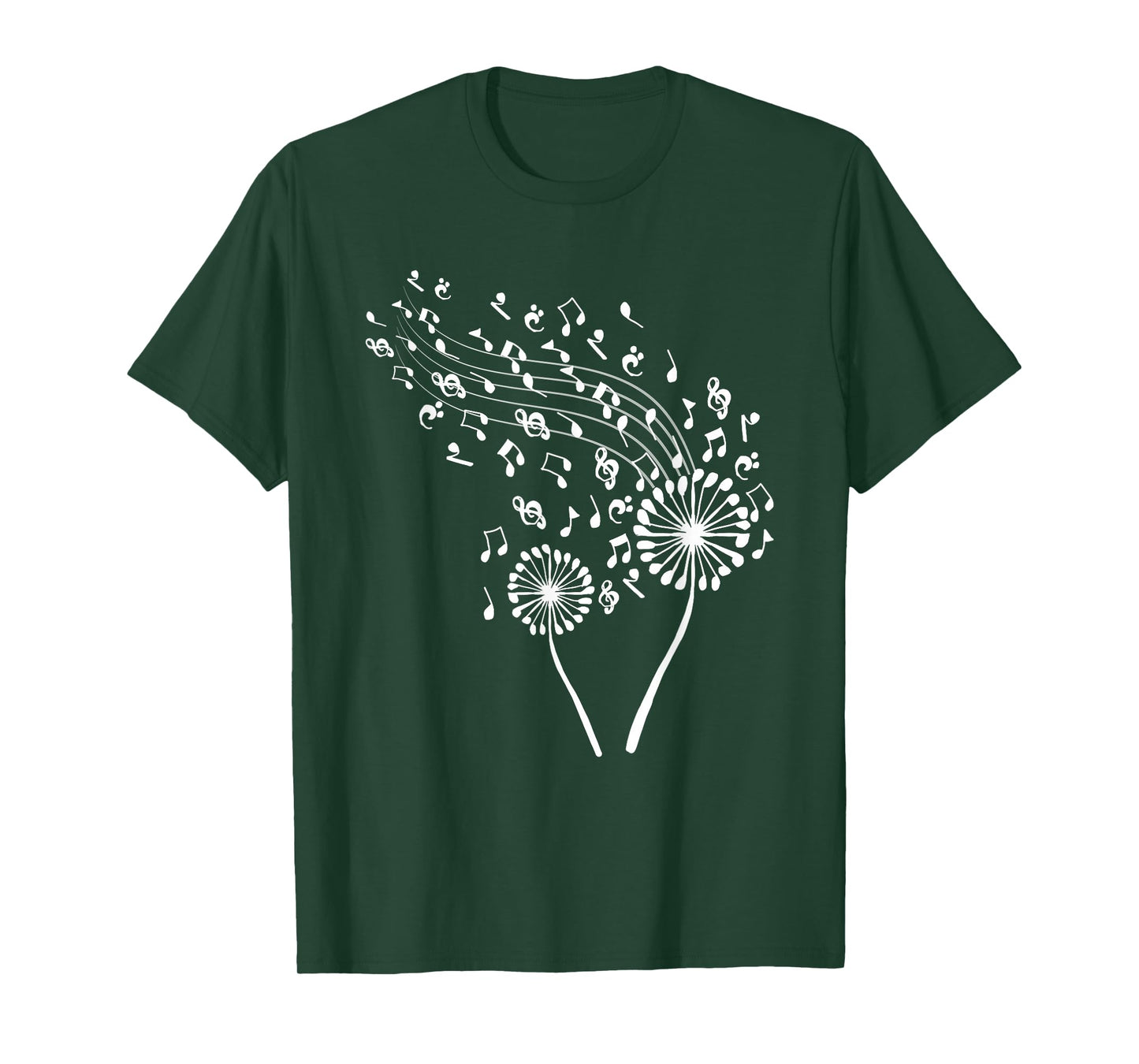 Music Note Dandelion Music Lover Men Women Musical Teacher T-Shirt