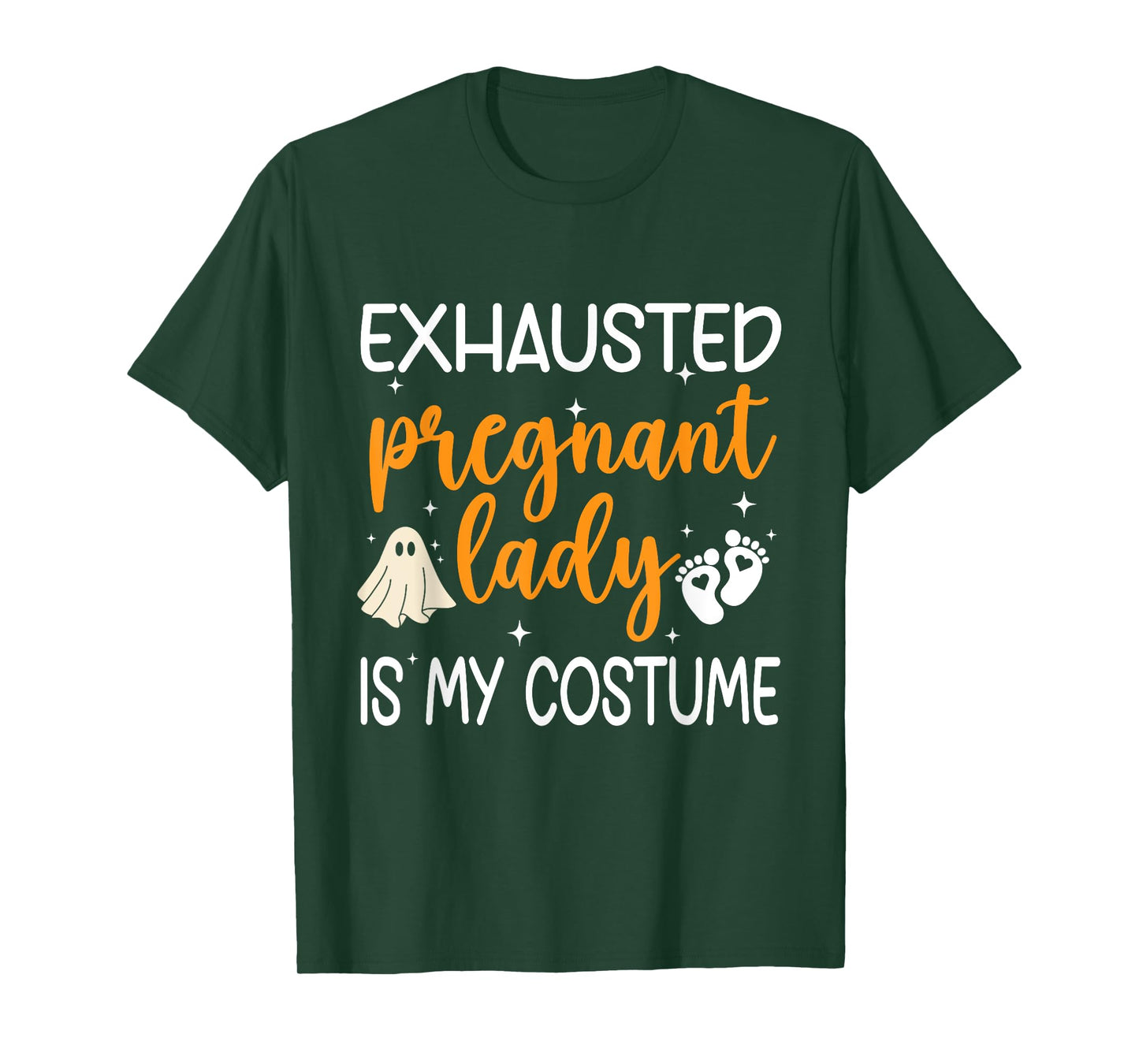 Exhausted Pregnant Lady Is My Costume Pregnancy Halloween T-Shirt