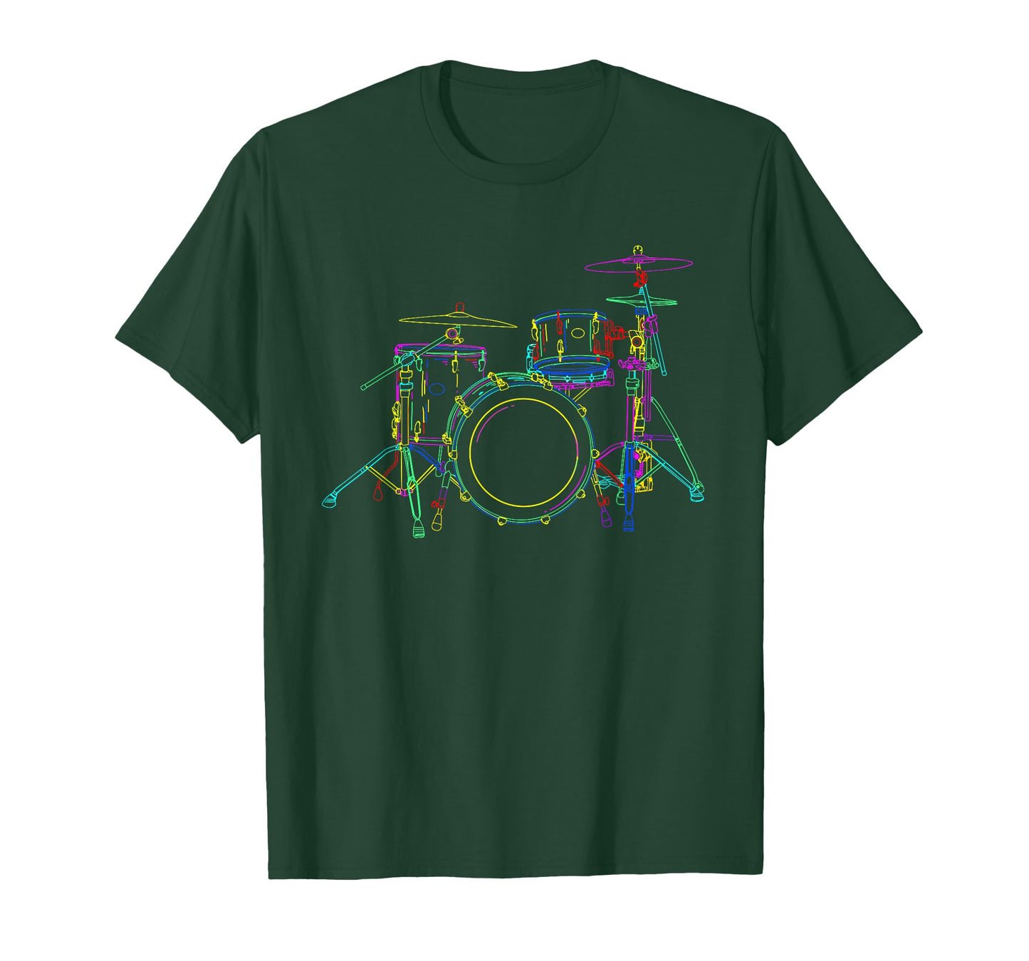 Neon Drumming Set - Drummer Band Percussion Player T-Shirt