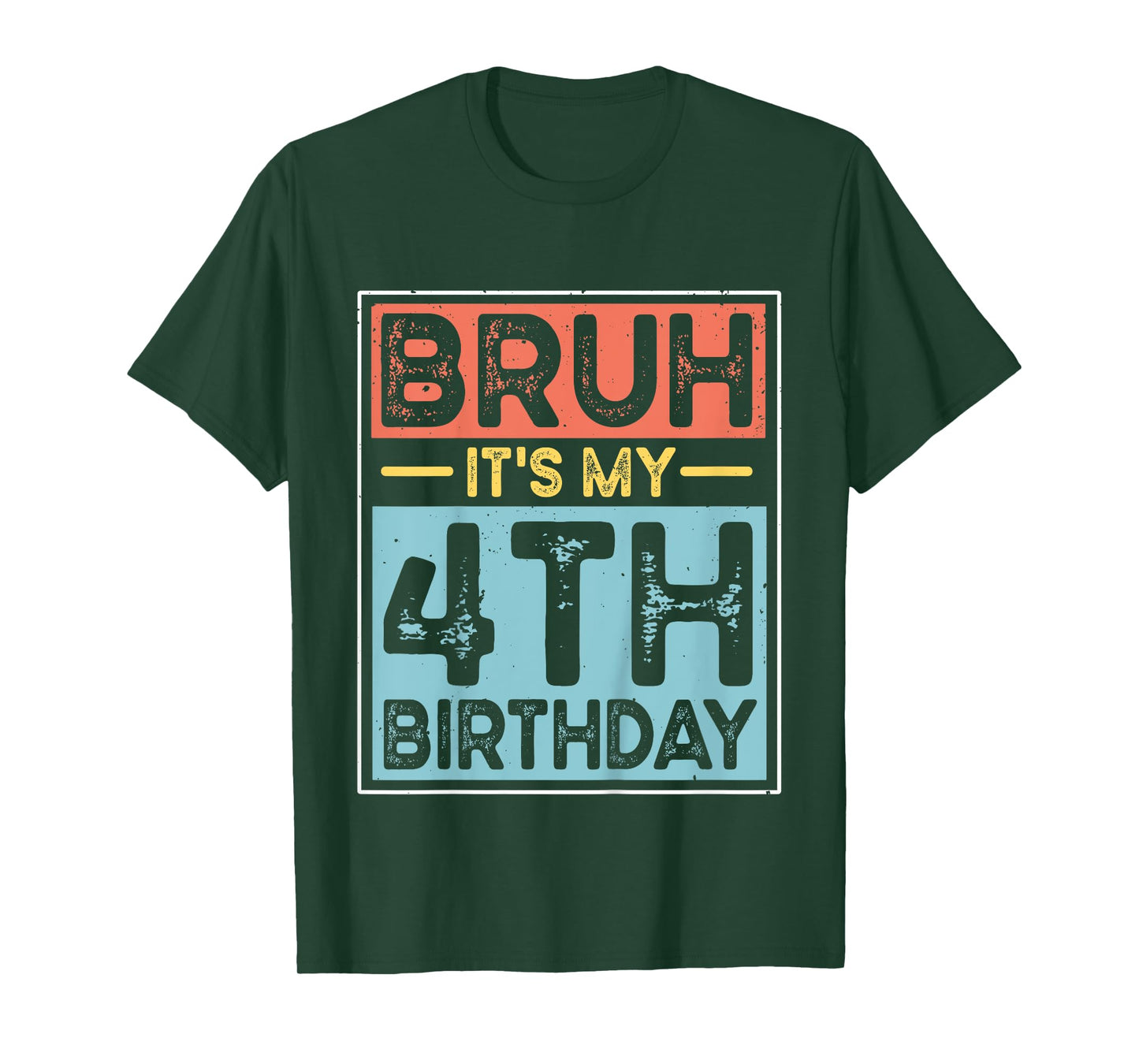 Bruh It's My 4th Birthday 4yr I'm 4 Year Old Birthday T-Shirt