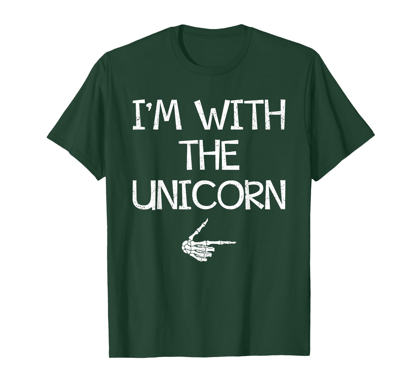 I'm With The Unicorn Easy Halloween Costume Couples Matching T-Shirt