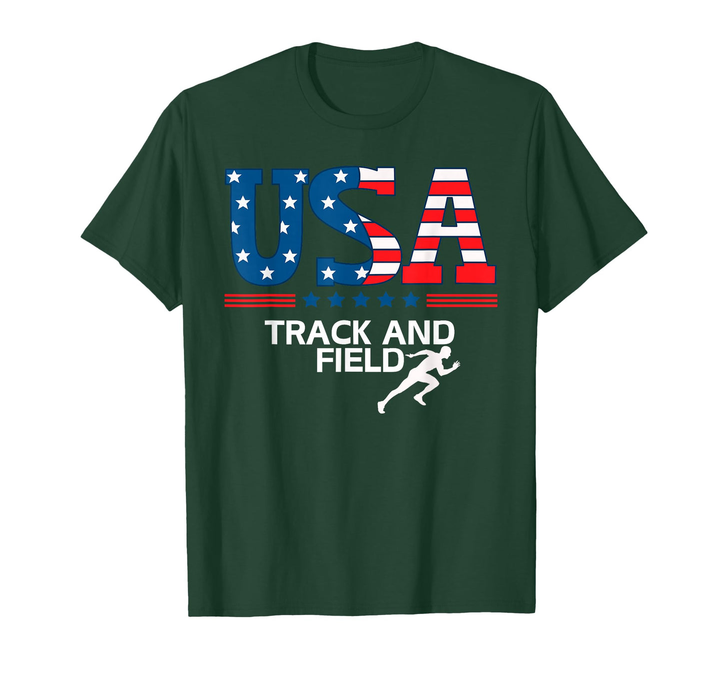 Track And Field United States Flag USA Sport Track And Field T-Shirt