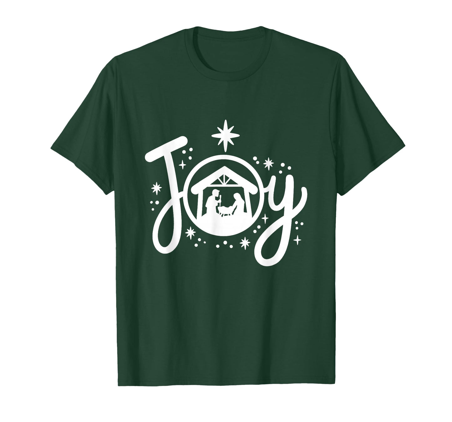 Christian Christmas Joy Jesus Nativity Scene Faith Family T-Shirt