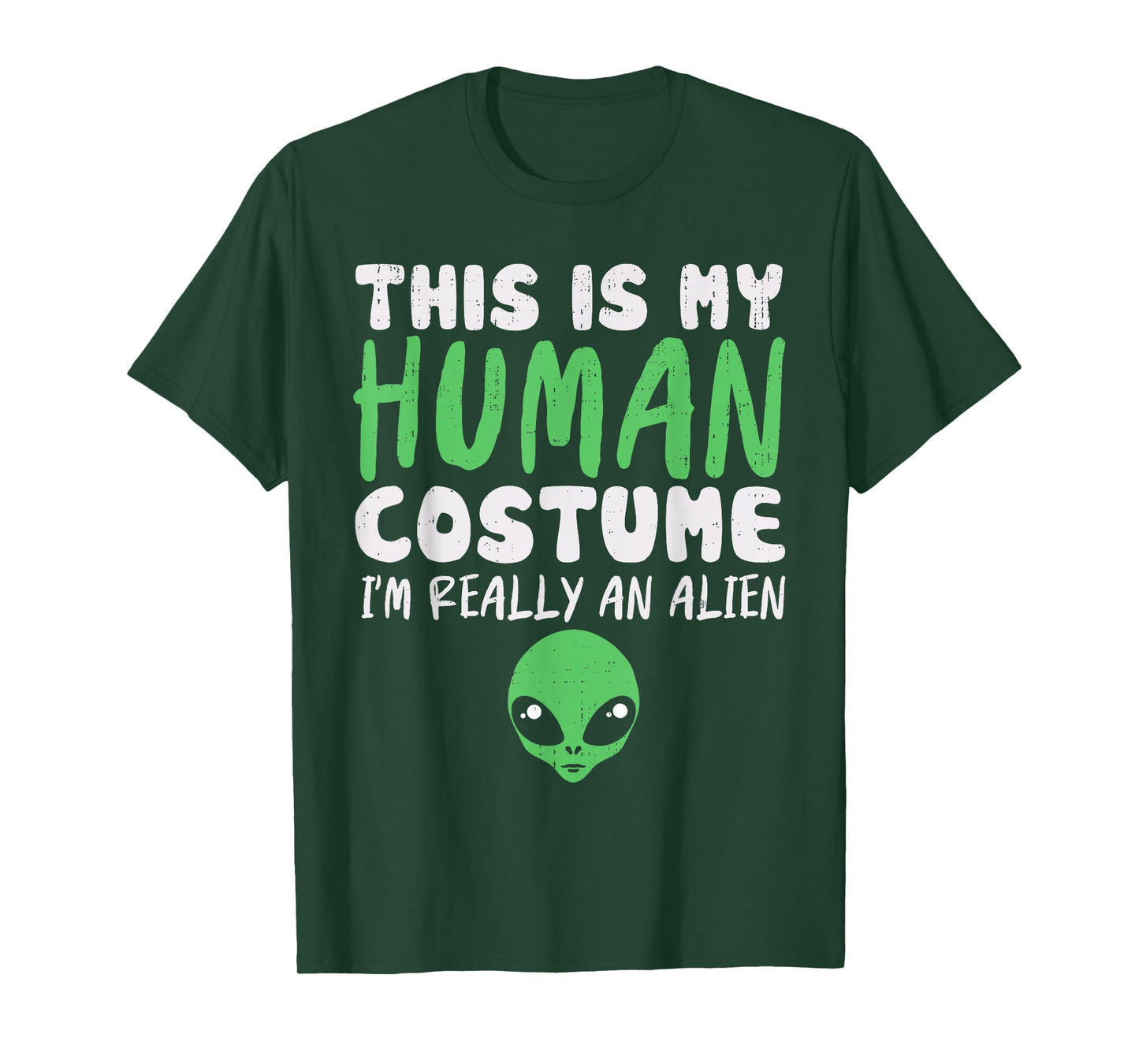 Spooky Human Costume I’m Alien Extraterrestrial Halloween T-Shirt