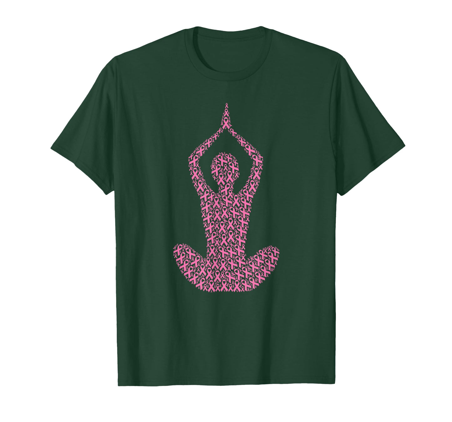 Breast Cancer Awareness Pink Ribbon & Survivor - Yoga Pose T-Shirt