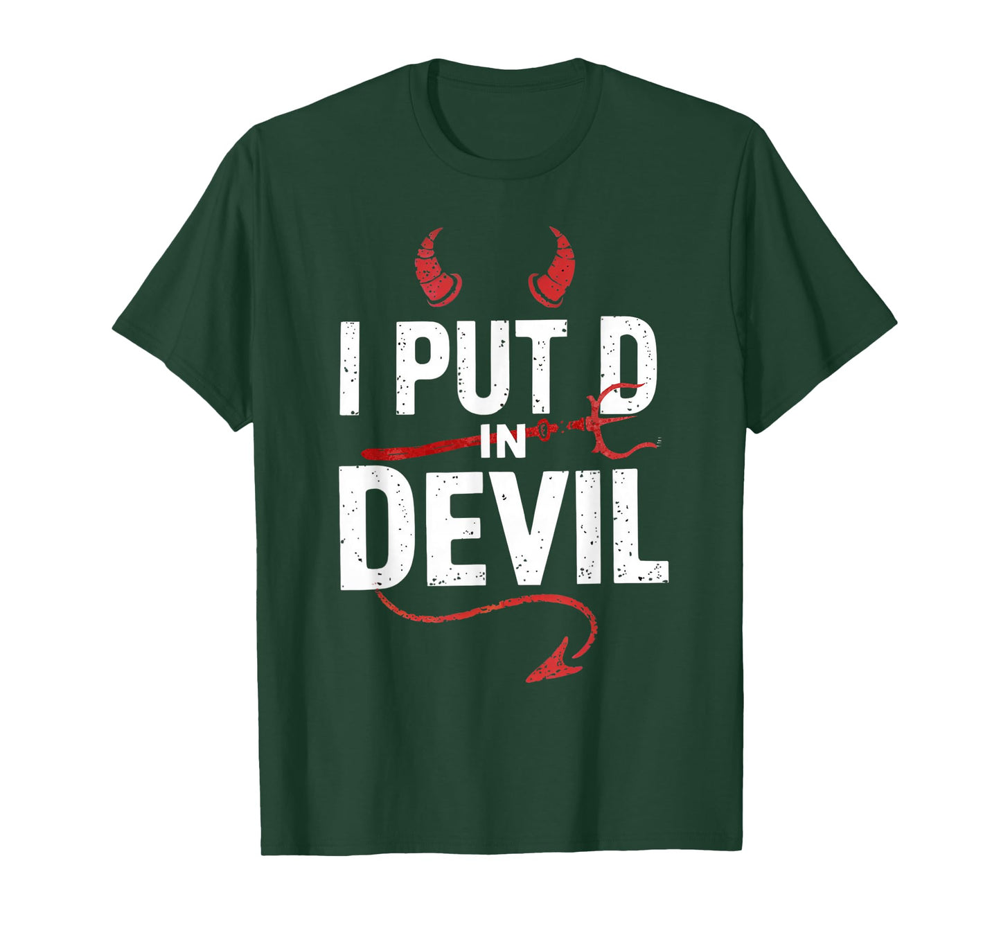 I Put D In Devil Funny Halloween Matching Couple Men Women T-Shirt