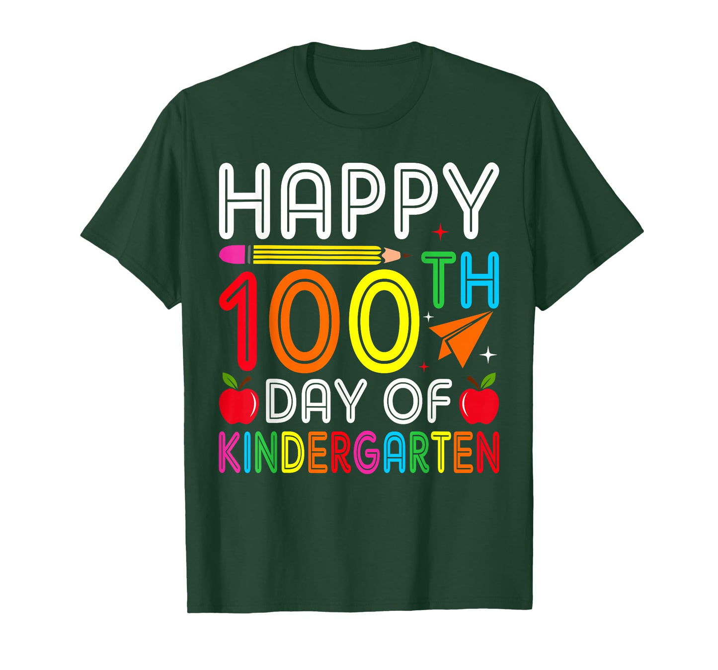 Happy 100th Day of Kindergarten Teacher or Student T-Shirt