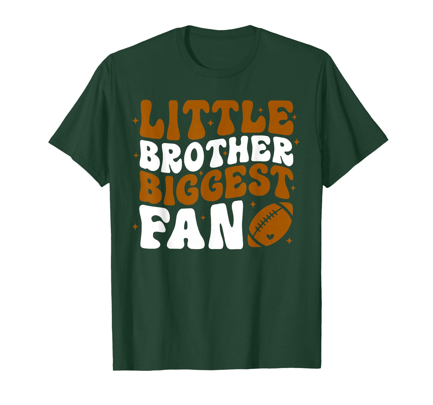 Little Brother Biggest Fan Football Game Day Thanksgiving T-Shirt