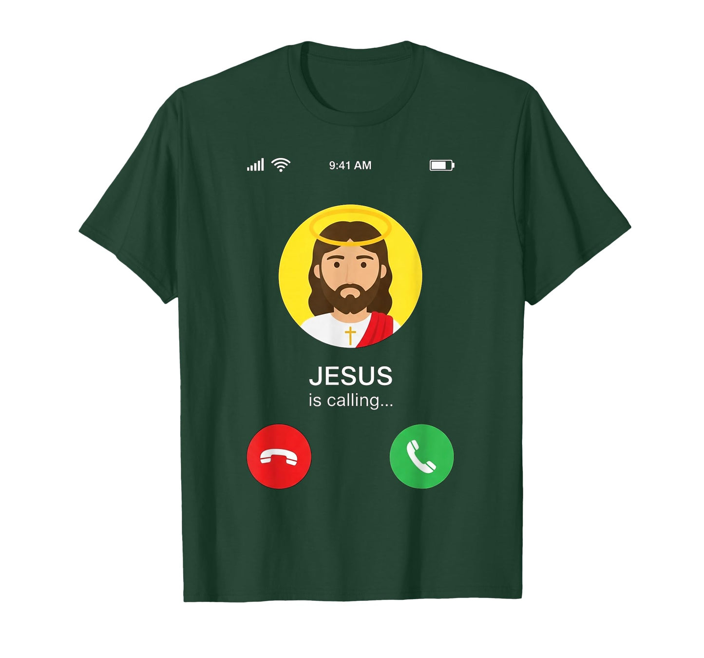 Jesus is Calling I Must Go Funny Christian Faith Humor T-Shirt