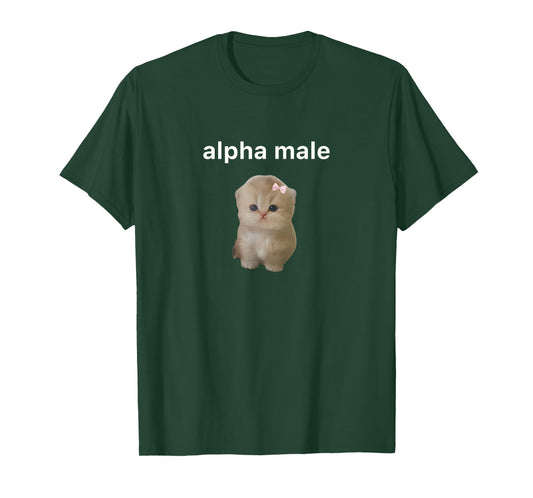 Alpha Male Kitten Ironic Cat Funny T-Shirt