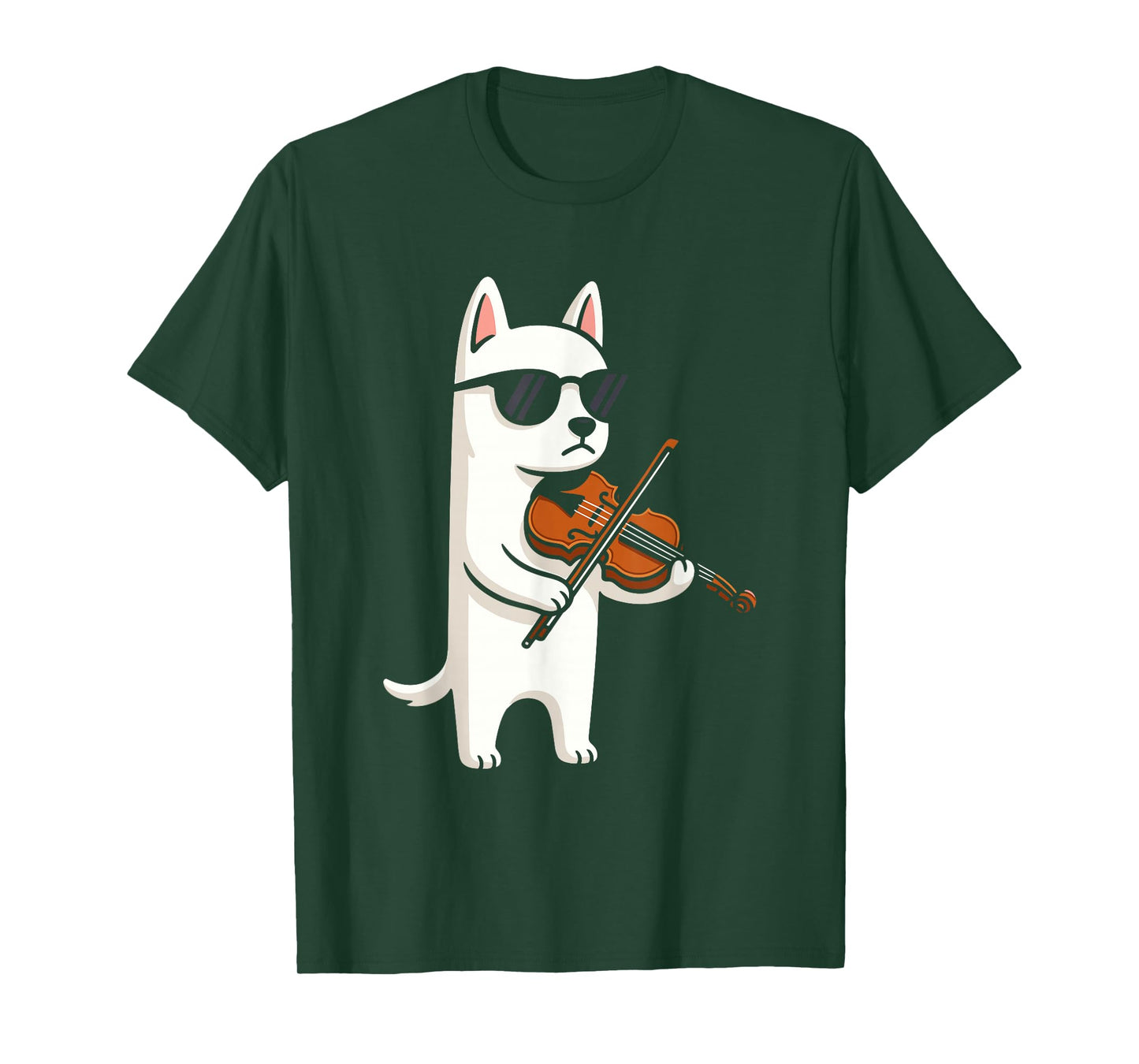 Funny Violinist - Dog Wearing Sunglasses Playing Violin T-Shirt