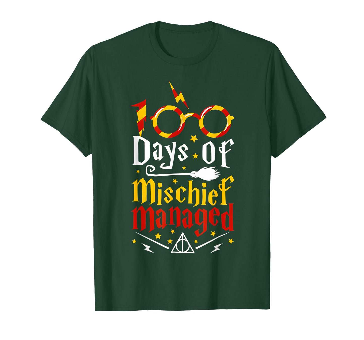 100 Days of Mischief Managed Shirt 100th Day of School Kids T-Shirt