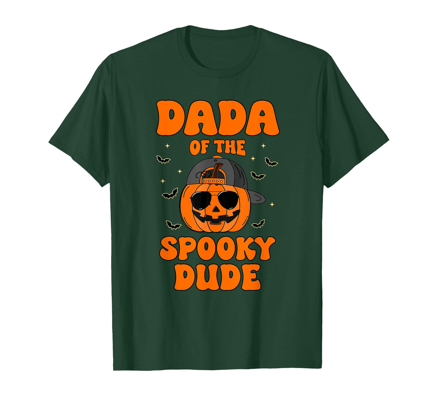 Dada of The Spooky Dude Halloween Pumpkin Birthday Family T-Shirt
