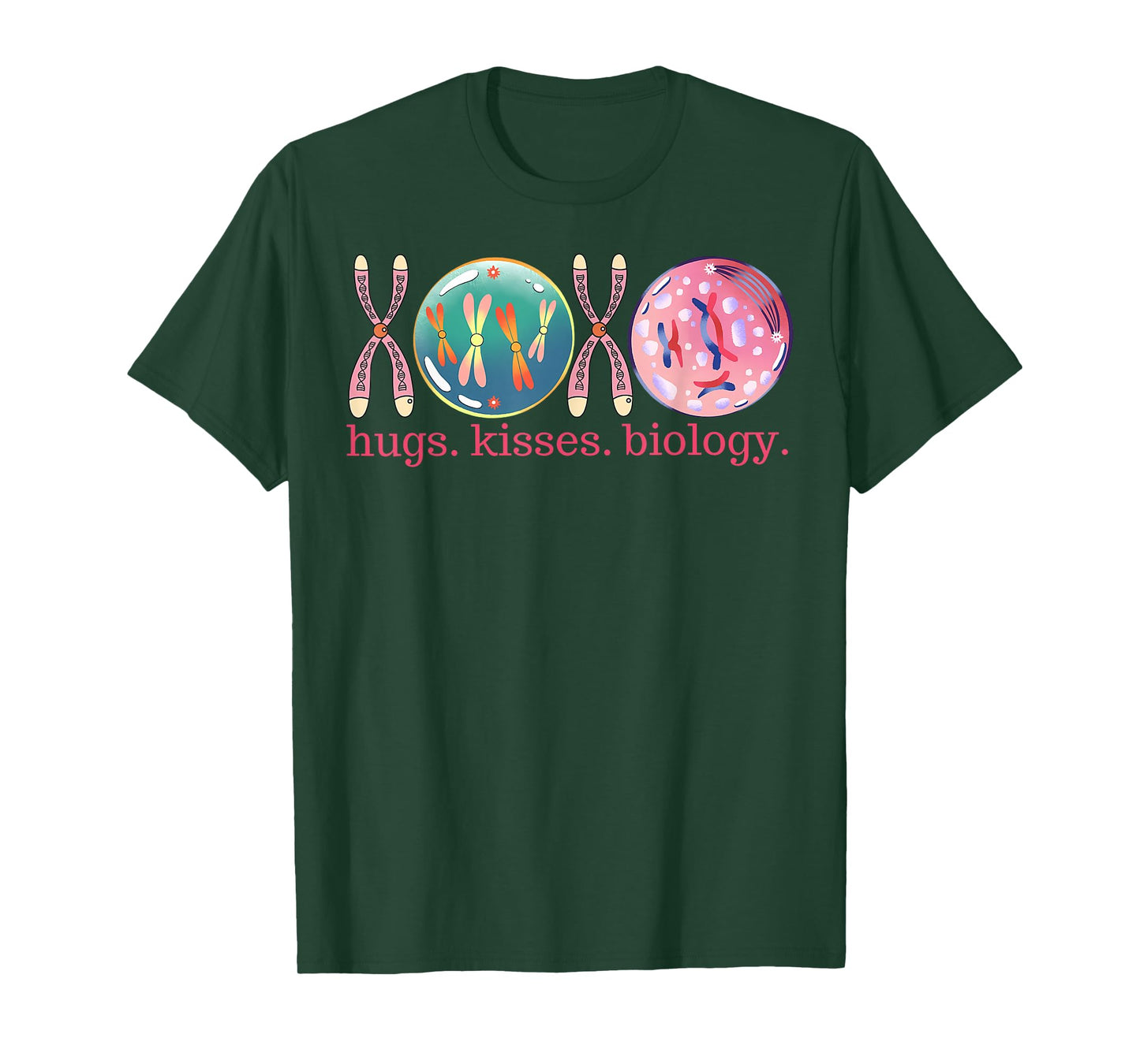 Hugs Kisses Biology Valentines Day Bacteria Microbiology T-Shirt