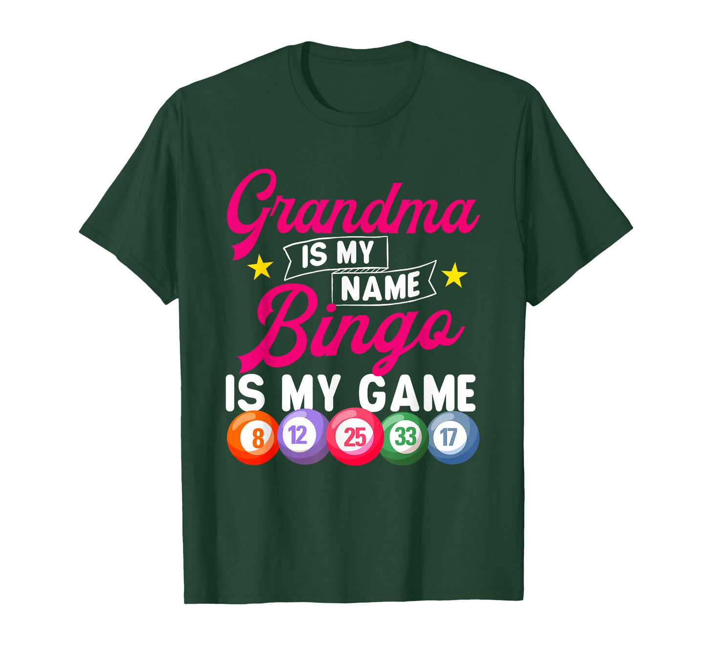 Grandma Is My Name Bingo Is My Game - Bingo Lover Gambler T-Shirt