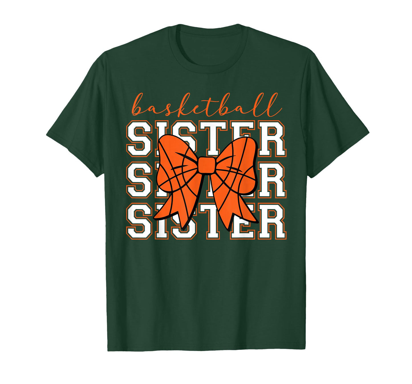 Basketball Sister Vintage Sport Lover Sister Mothers Da T-Shirt