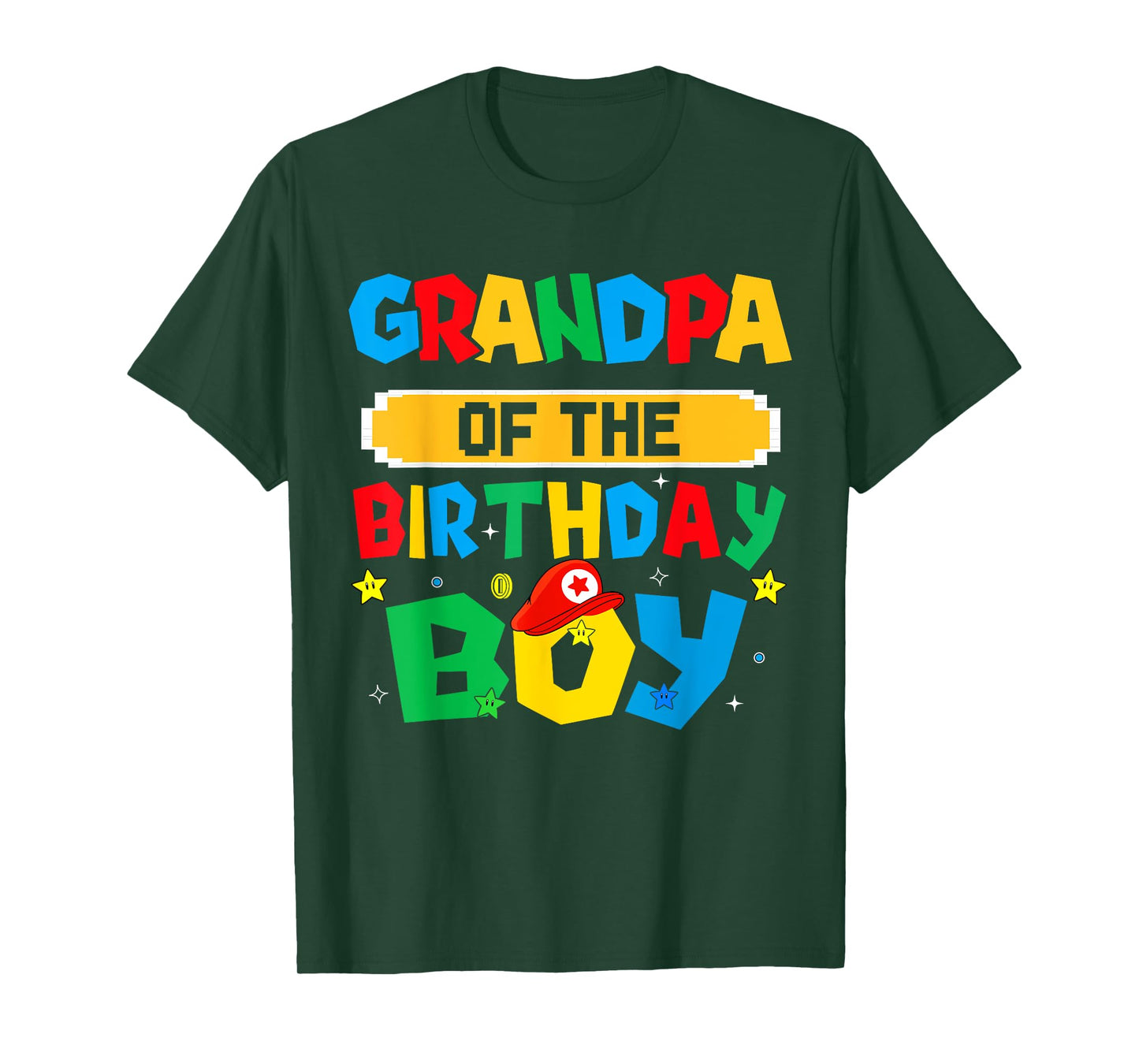Grandpa Of The Birthday Boy Game Video Gaming Match Family T-Shirt