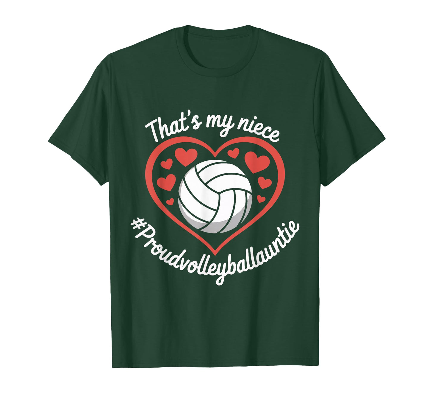 That's My Niece Proud Volleyball Auntie Valentines Day Heart T-Shirt