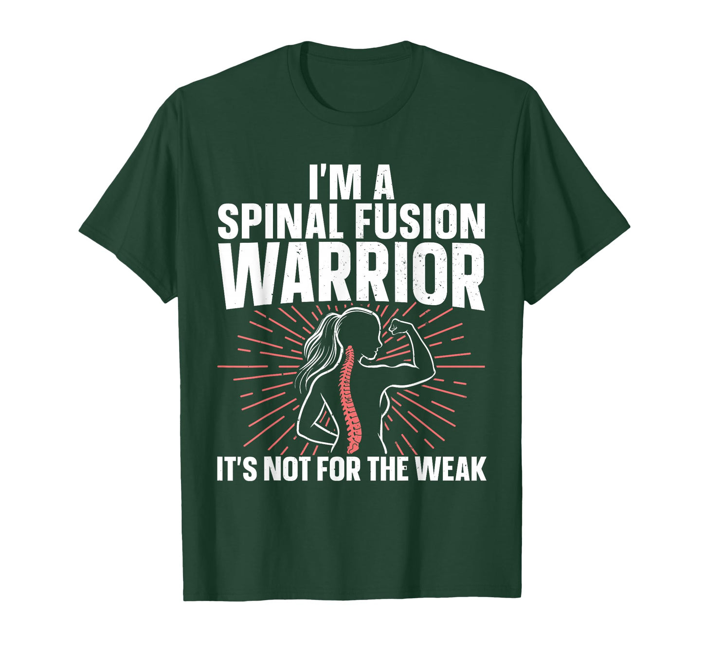Spinal Fusion Art for Women Girls Scoliosis Spine Surgery T-Shirt