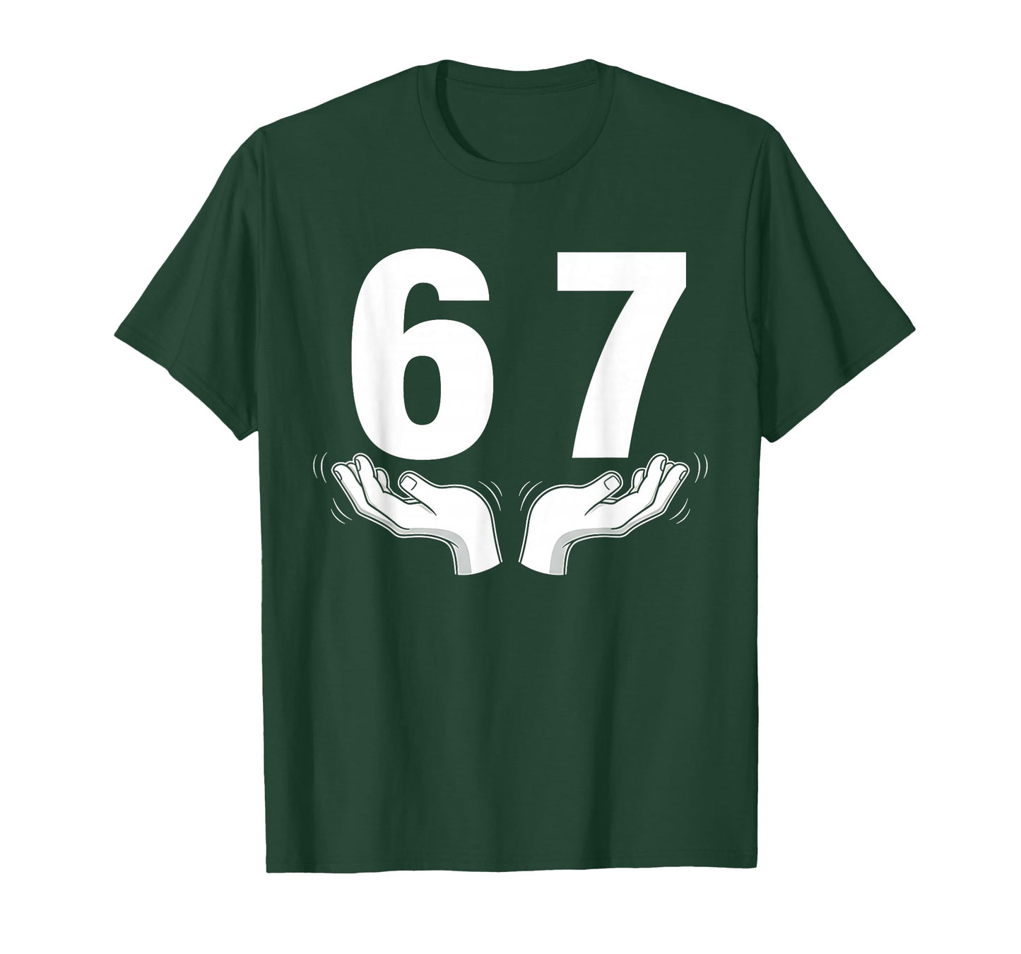 Six Seven 67 6 7 Kids 67 Teen Boys 6-7 Meme Hands Funny T-Shirt