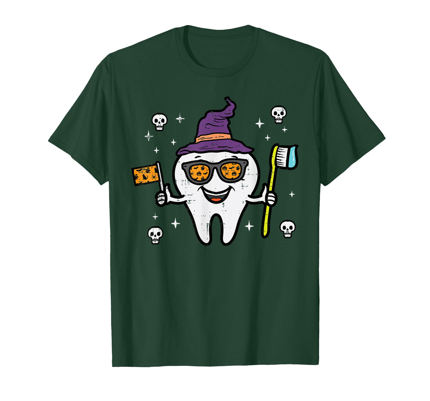 Halloween Dentist Tooth Teeth Dental Costume Women Men Kids T-Shirt