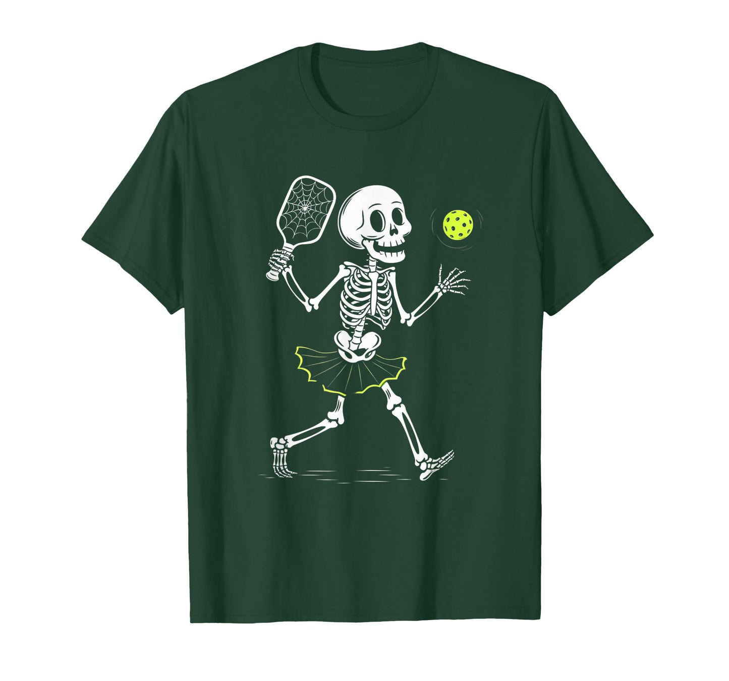Spooky Pickleball Halloween Skeleton Women T-Shirt