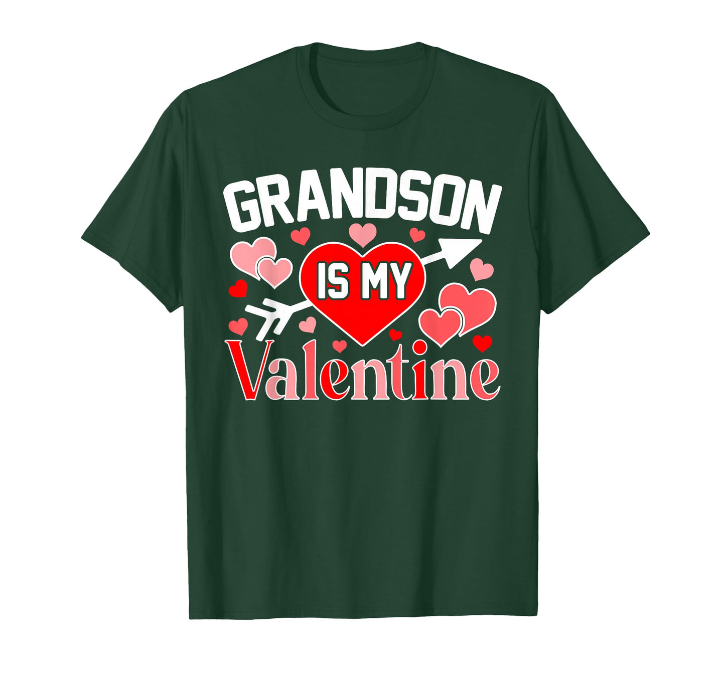 Grandson is My Valentine Cute Hearts Valentine's Day T-Shirt