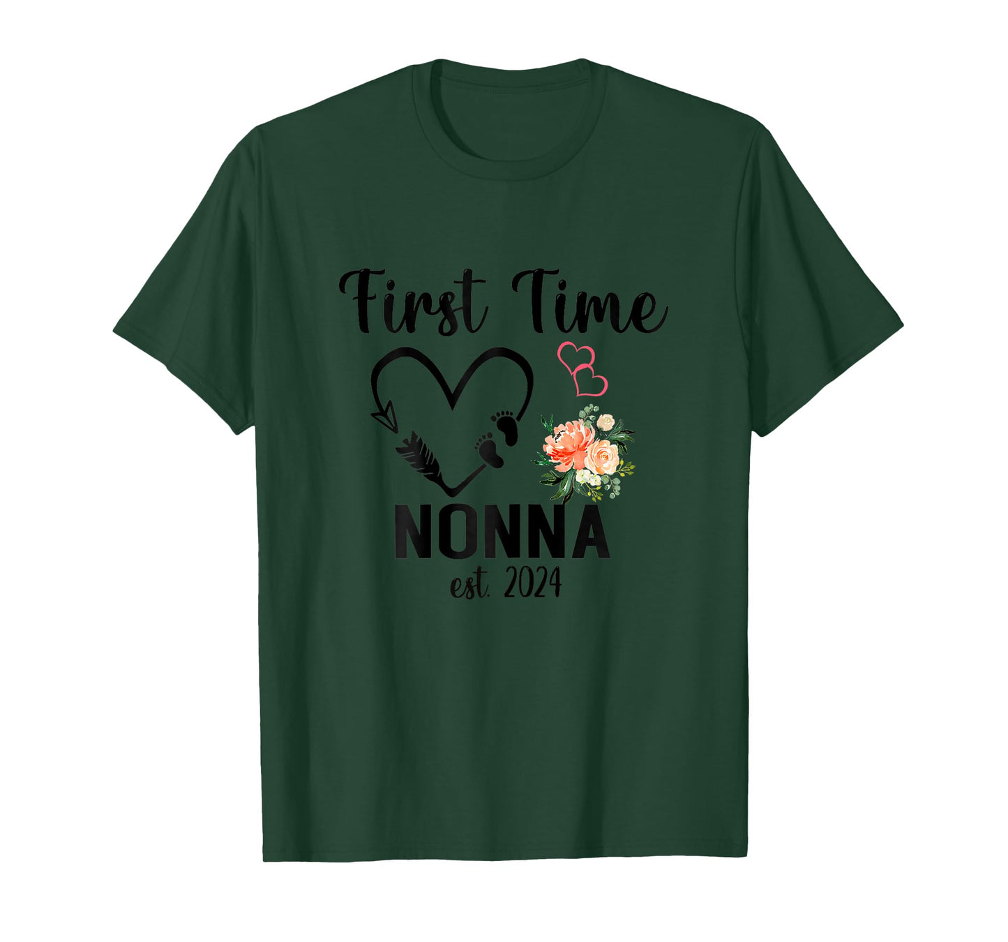 First Time Nonna Est. 2024 Promoted To New Nonna T-Shirt